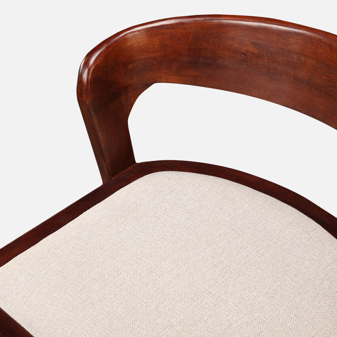 Eleganza Mango Wood Bar Stool in Beige & Walnut Colour