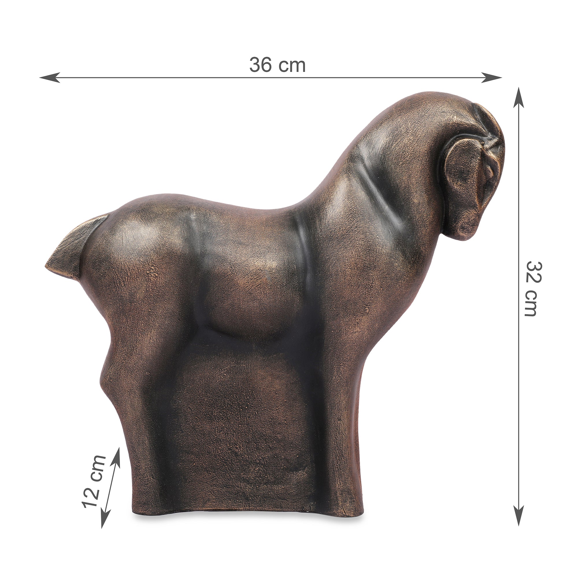 Stella Antique Finish Polyresin Contemporary Horse Table D&eacute;cor