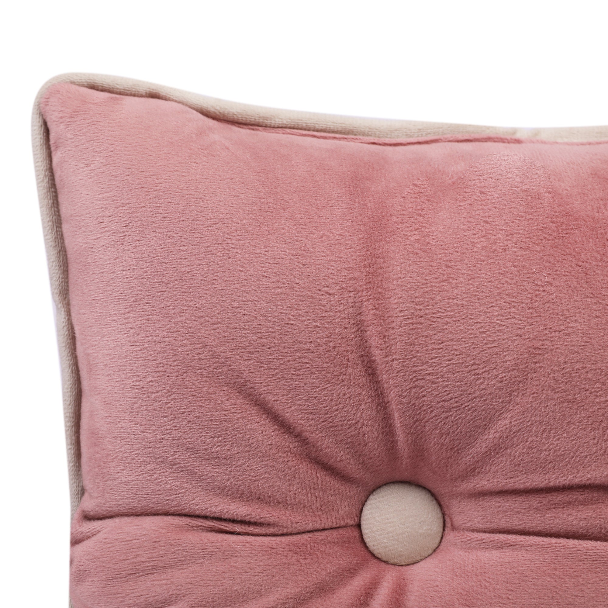 Velvet Solid Dori Filled Cushion Rose, 30X45cm