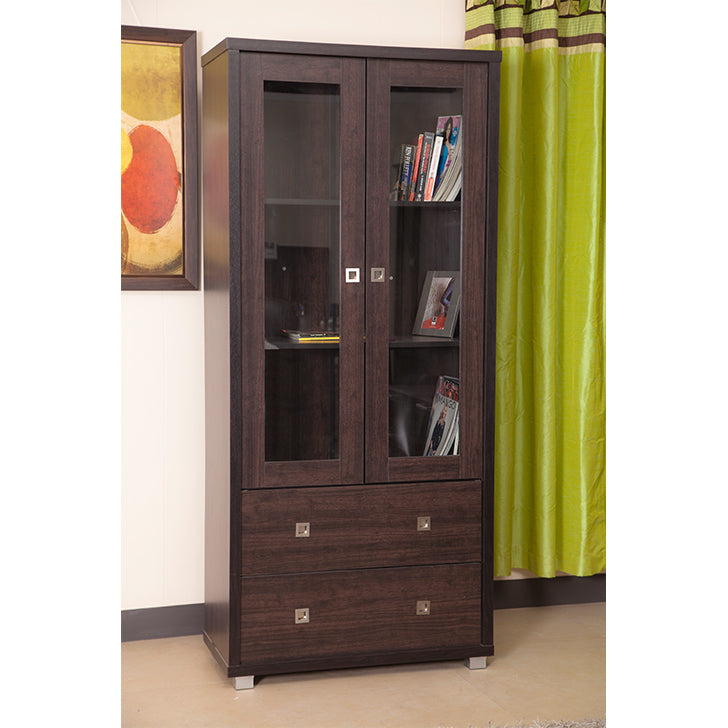 Evergreen Engineered Wood Book Shelf in Wenge Colour