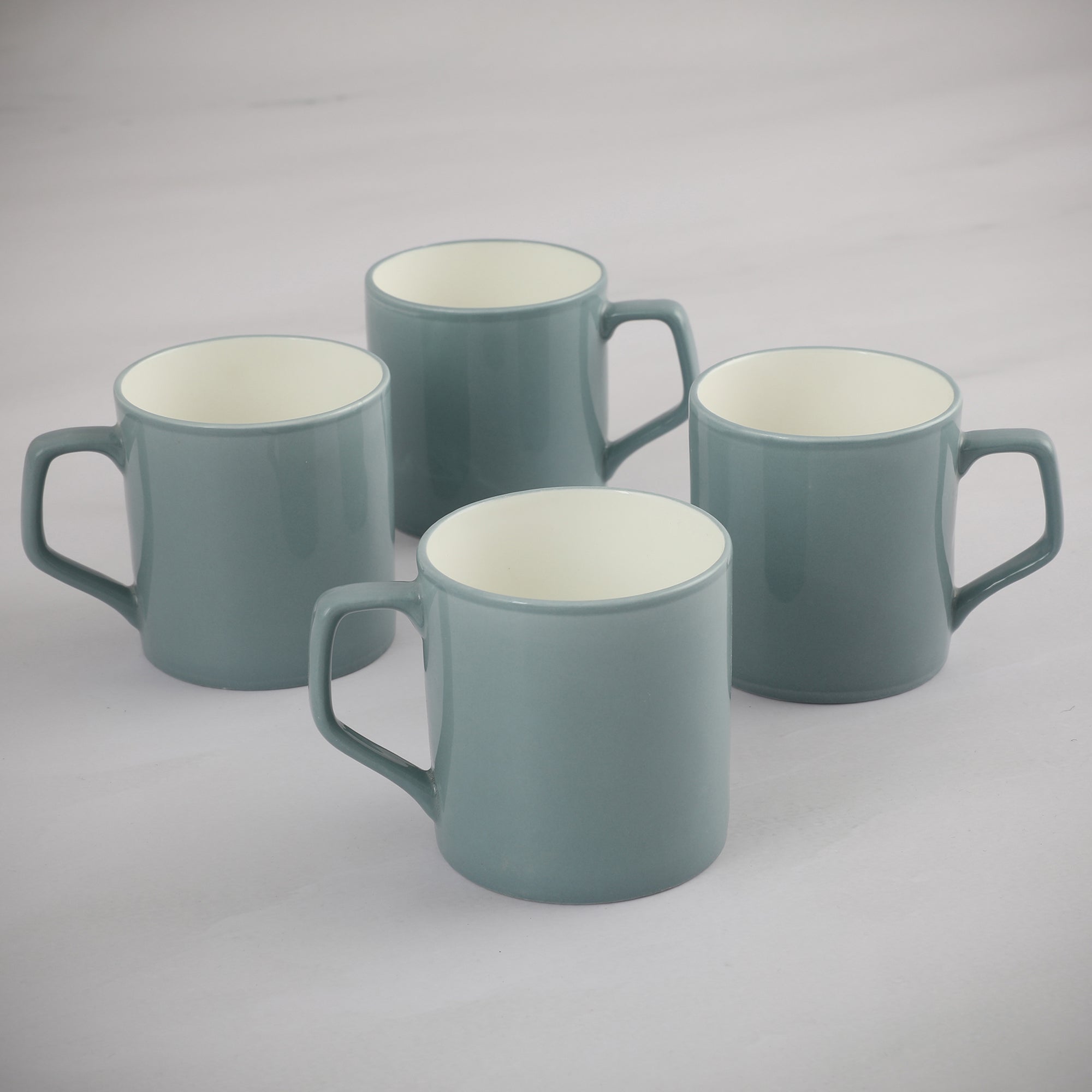 Palette Ceramic Tea Mug Set of 4 200 Ml in Grey Colour