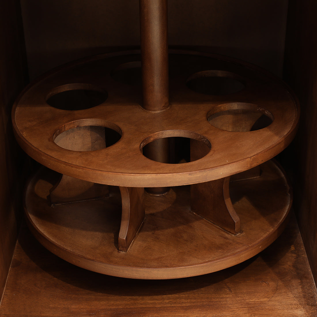 Isak Solidwood Bar Unit in Walnut Colour