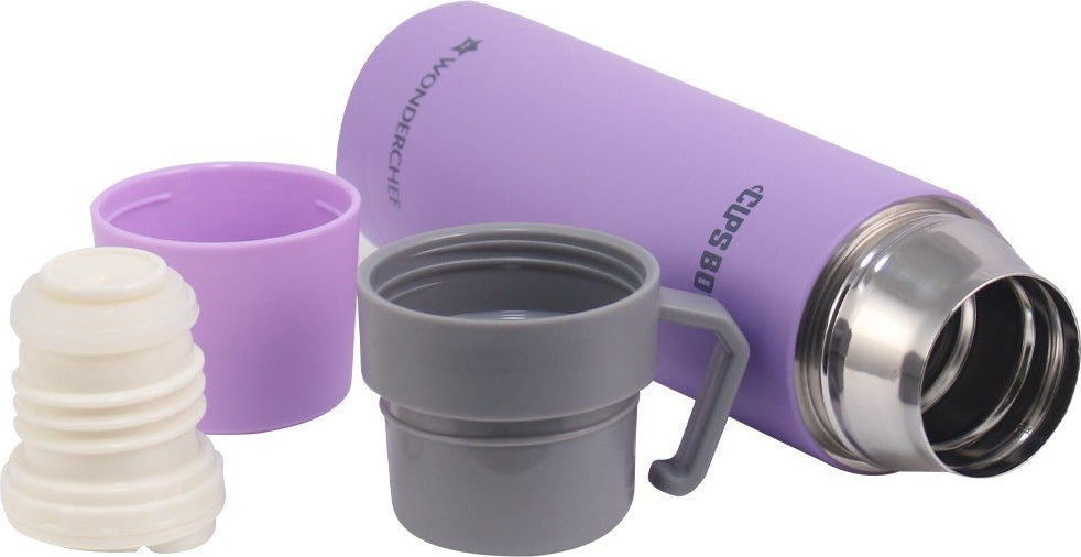 CupsBot Stainless steel Vacuum Insulated Hot And Cold Flask 500ML in Purple Colour
