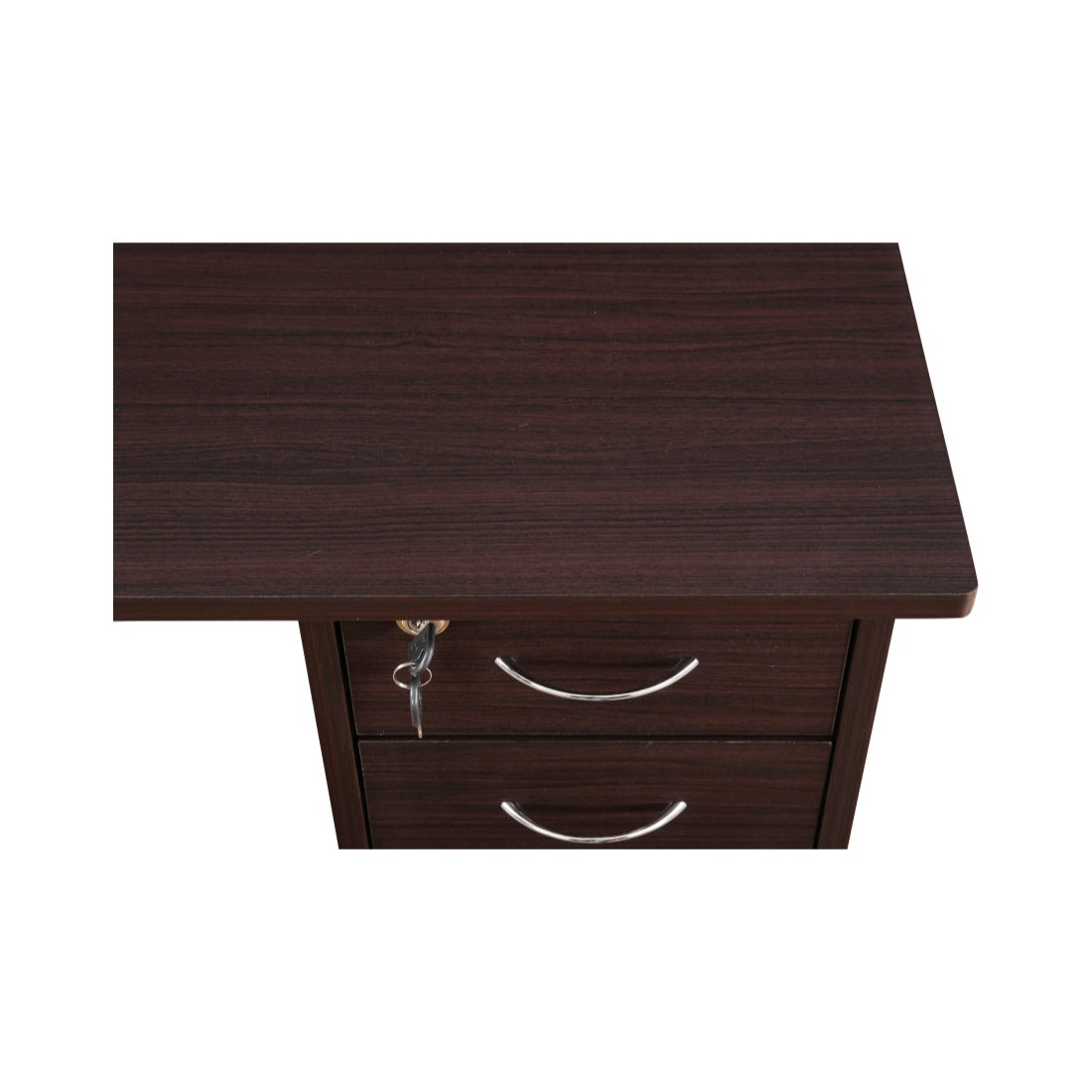 Simply Engineered Wood Study Table with 3 Drawer in Walnut Colour