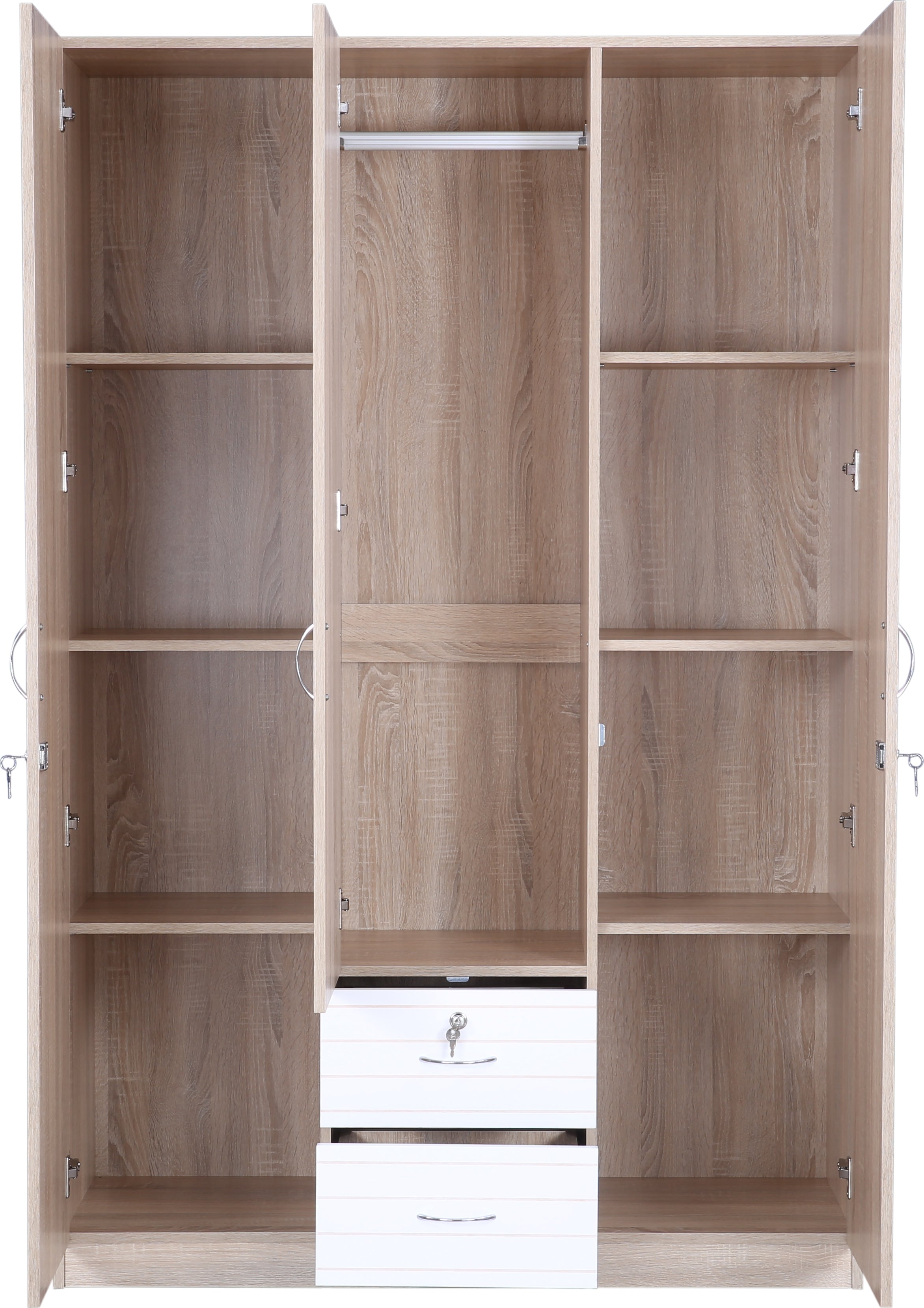 Molly Three door Wardrobe in Multi Colour