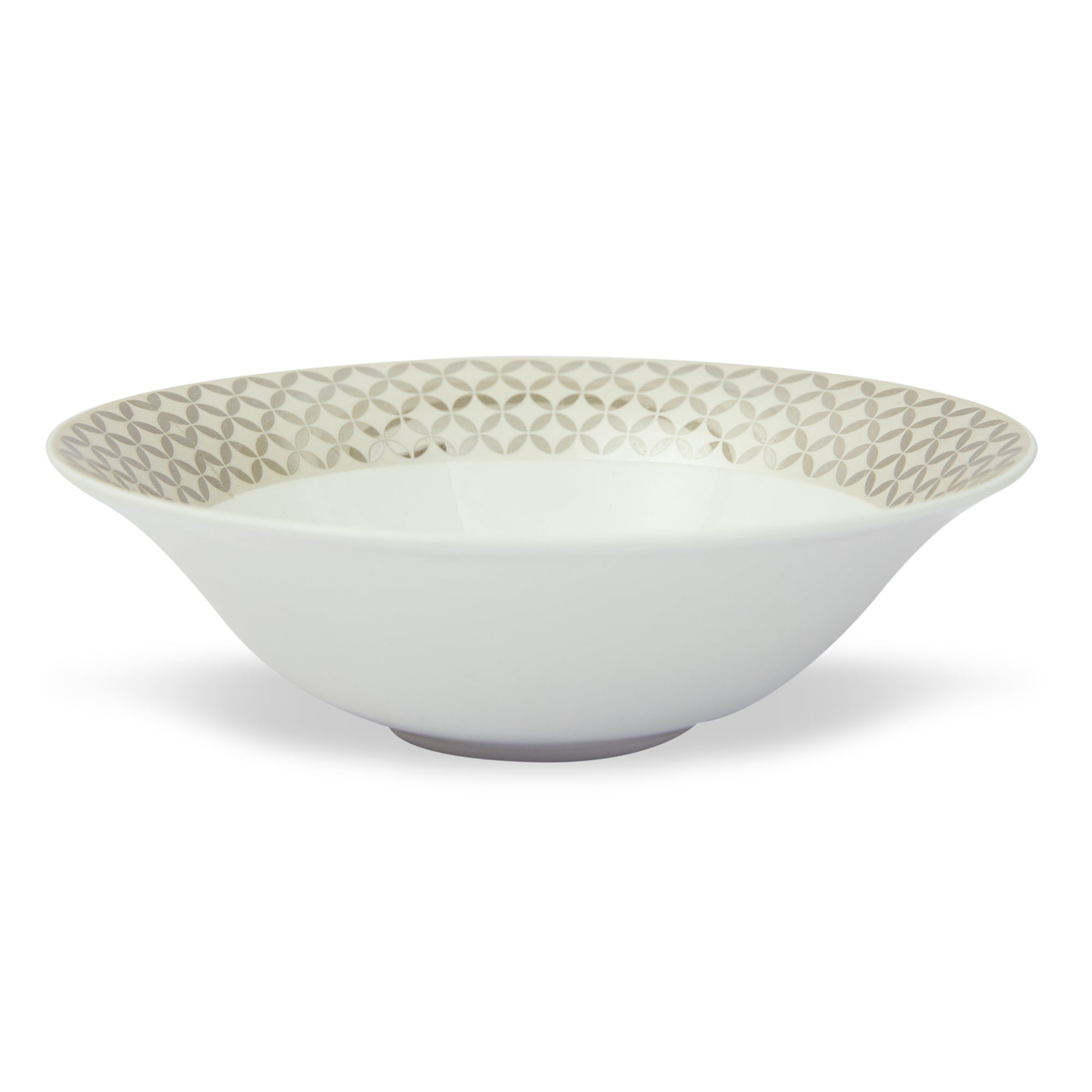 Nora Adela Bone China Serving Bowl 23 Cm in White Colour