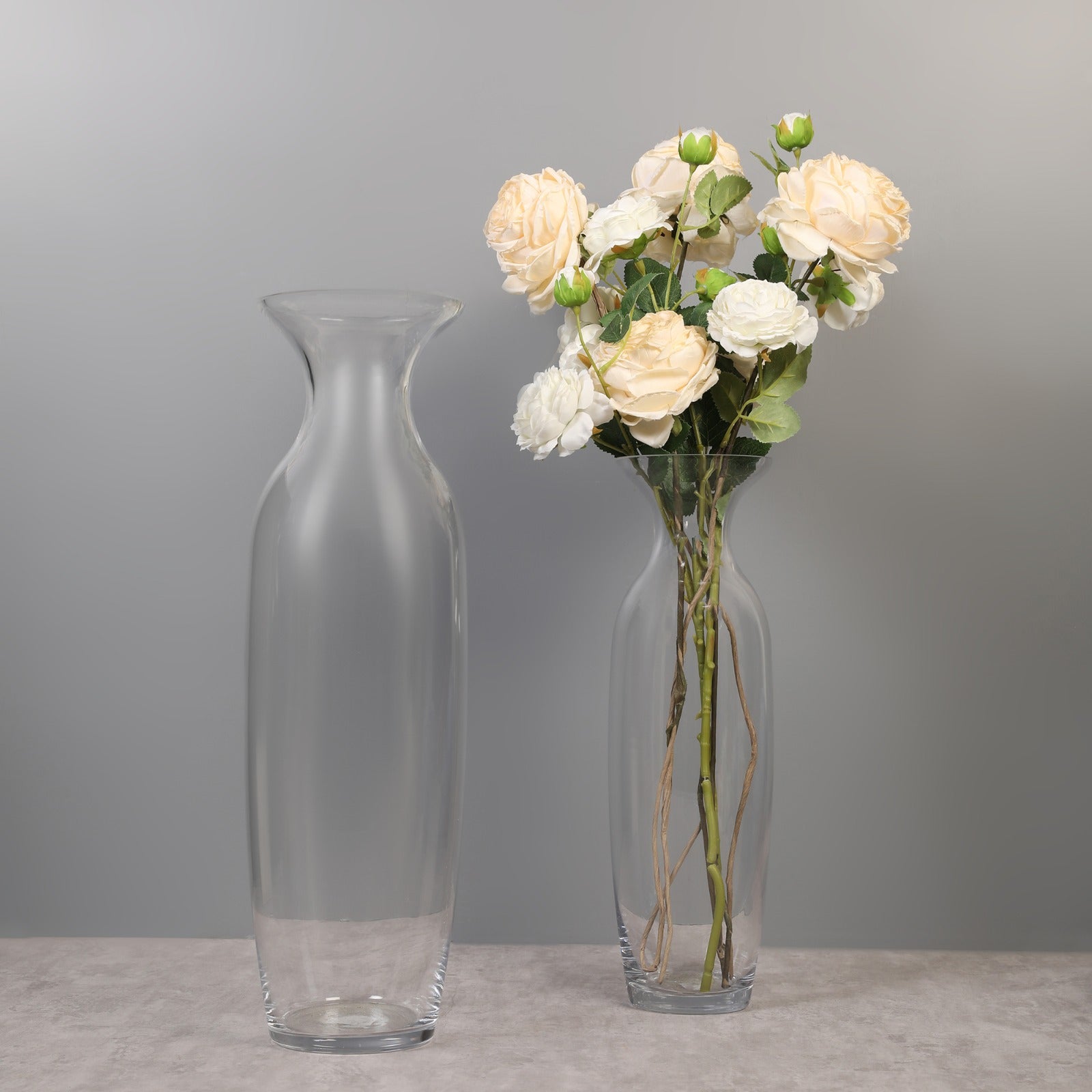 EDEL CLASSIC CLEAR GLASS LARGE SIZED VASE BY LIVING ESSENCE