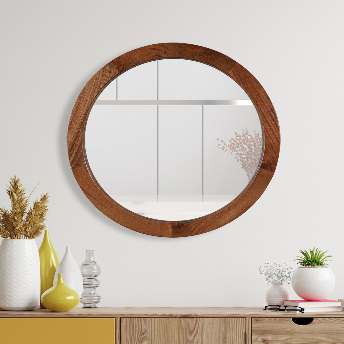 Siam Acacia Wood Mirror in Honey Colour