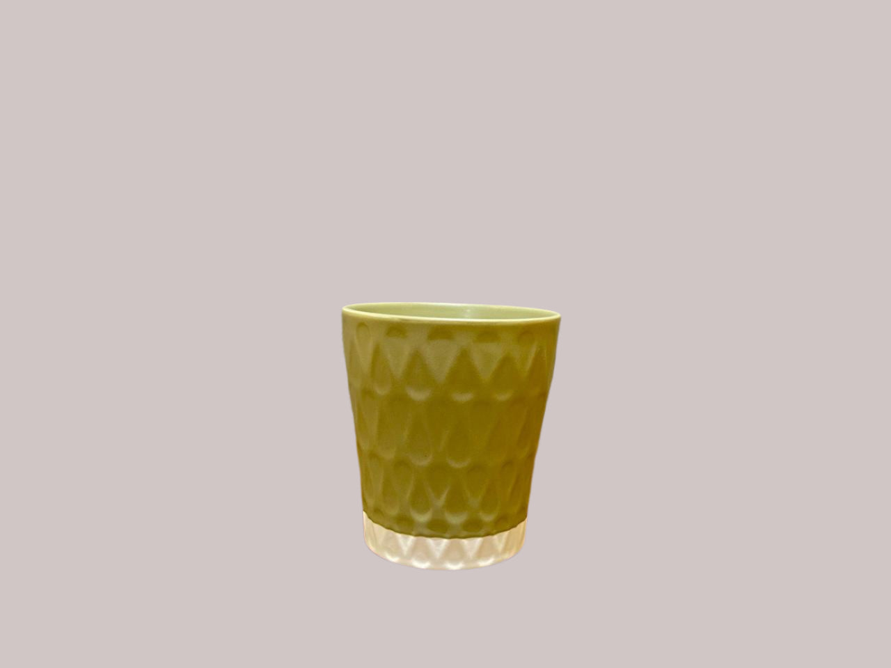 Living Essence Embossed Bone China Mug 350ml Set of 2 Pcs in Brown Colour