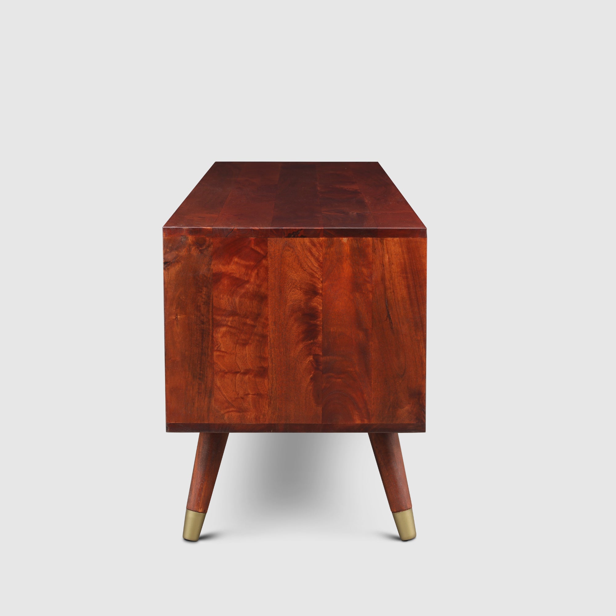 Phoolkari Full Height TV Unit in Honey Finish Colour