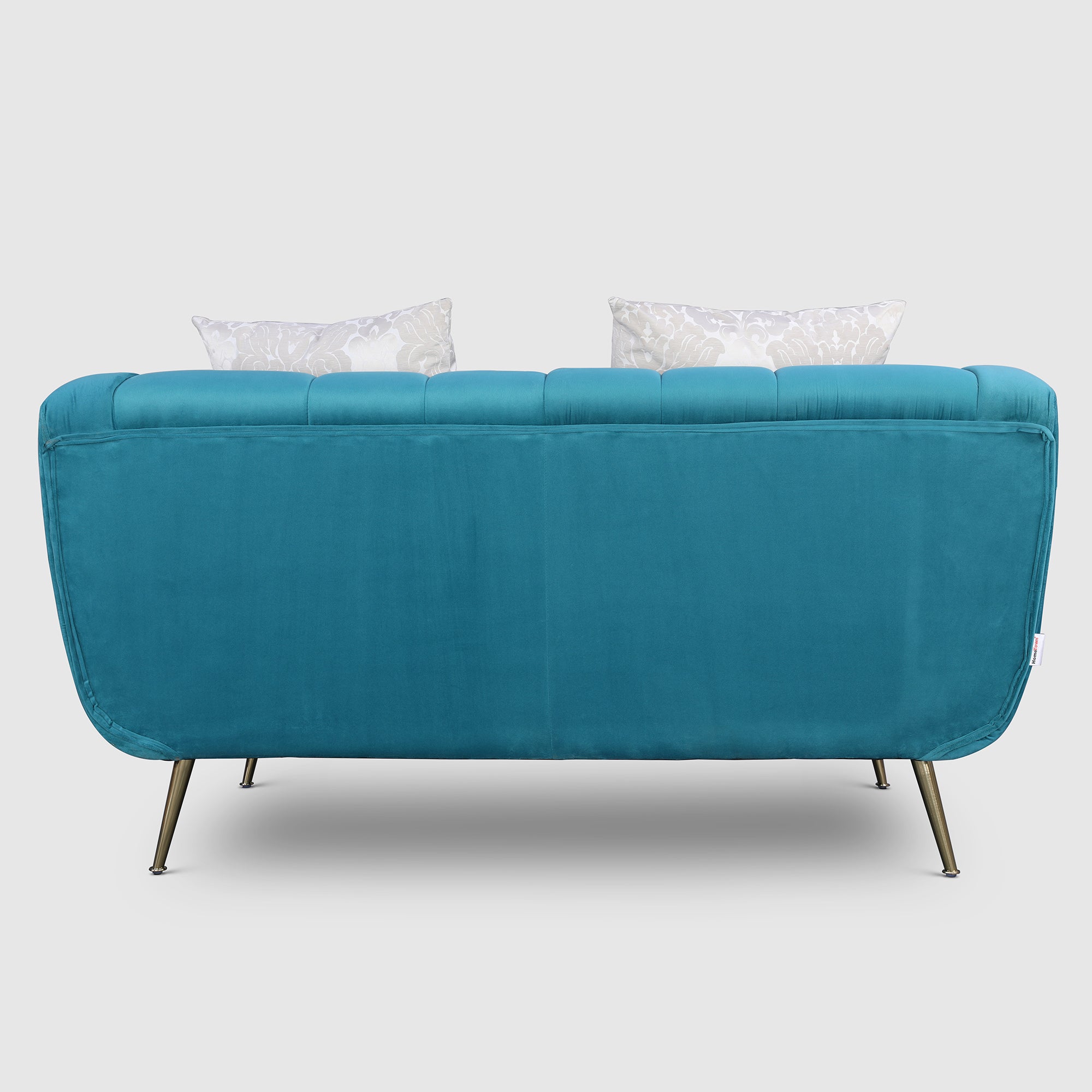 Catalina Velvet Two Seater Sofa in Teal Colour