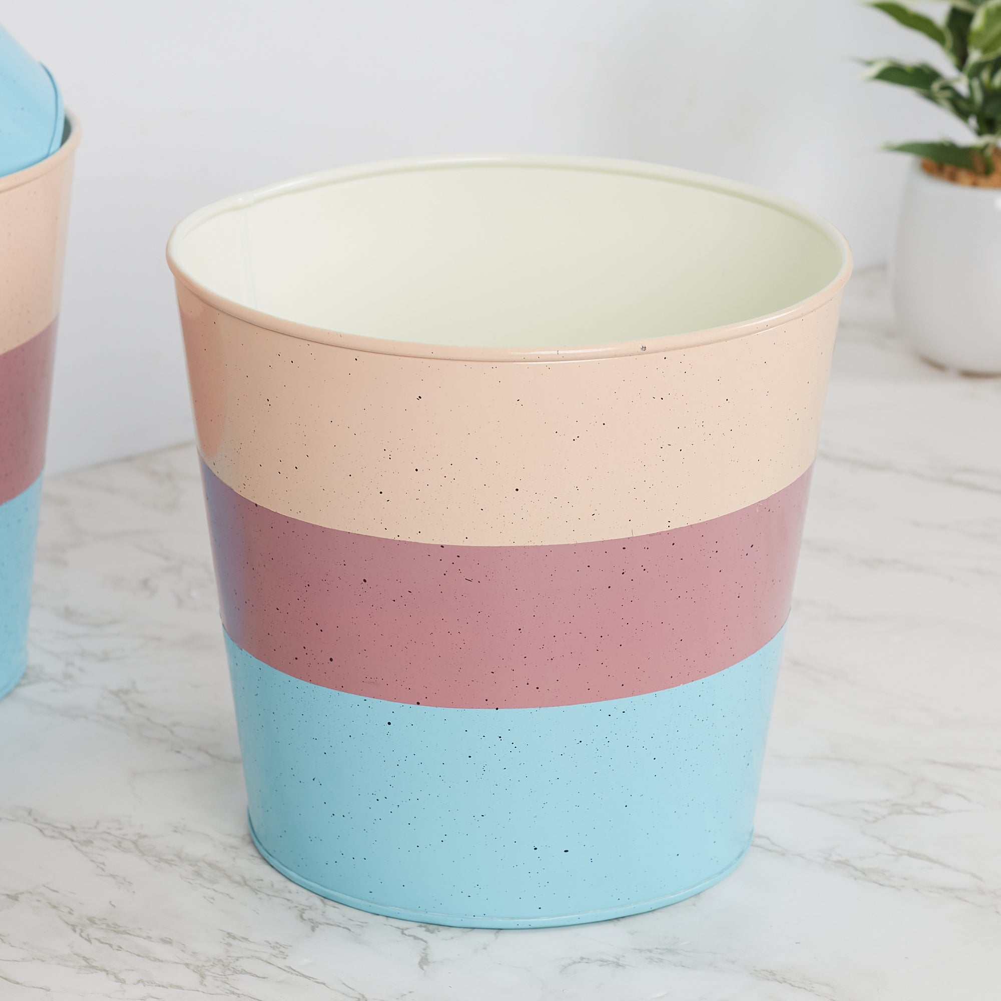 Pep Pop Metal Multi Band Planter 19Cm in Blush Colour