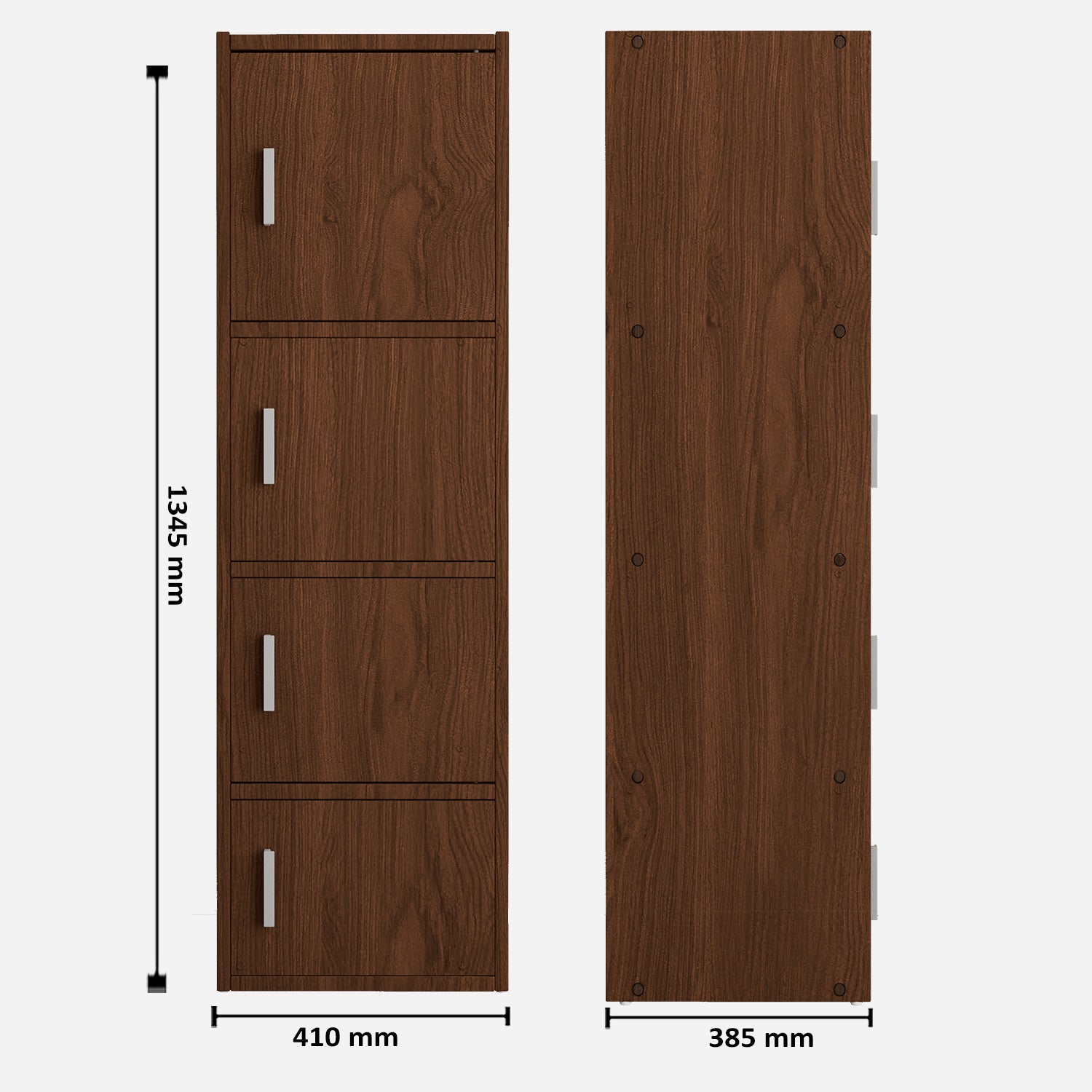 Albert Engineered Wood 4 Tier Cabinet in Oak Colour