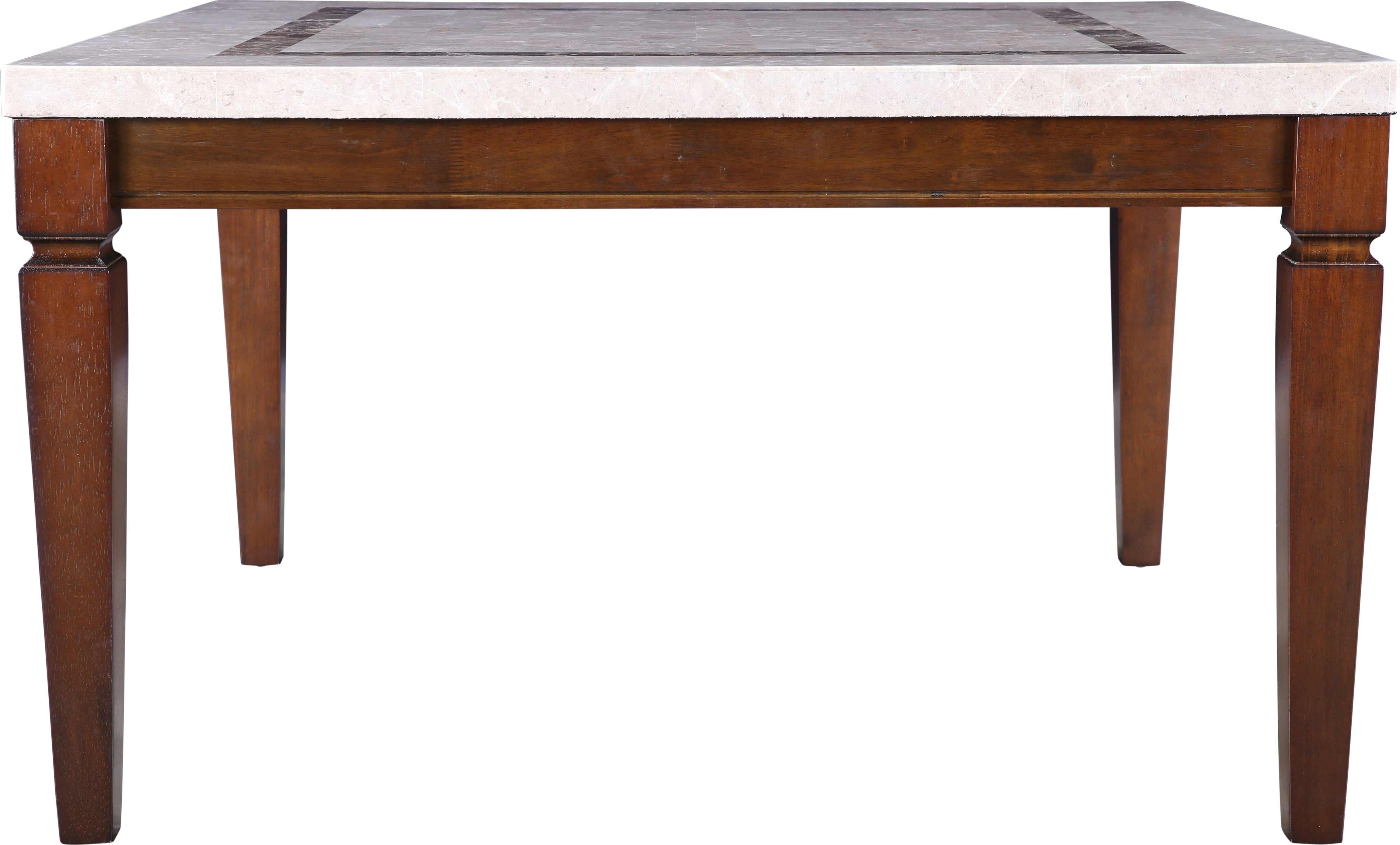 Bliss Marble Top 8 Seater Dining Table with Inlay in Beige Colour