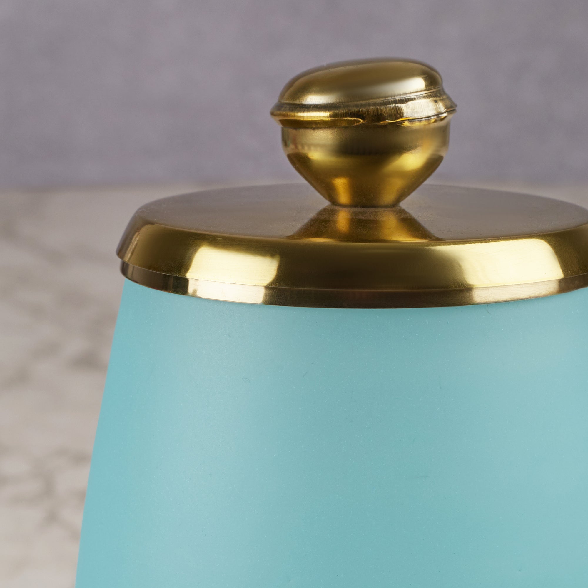 Emilia Glass Frosted Colored Tumbler in Turq Colour