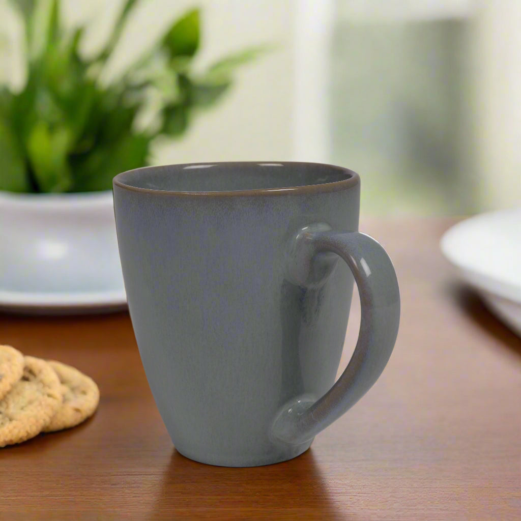 Living Essence Stoneware Mug Blue 380ml Set of 2Pcs