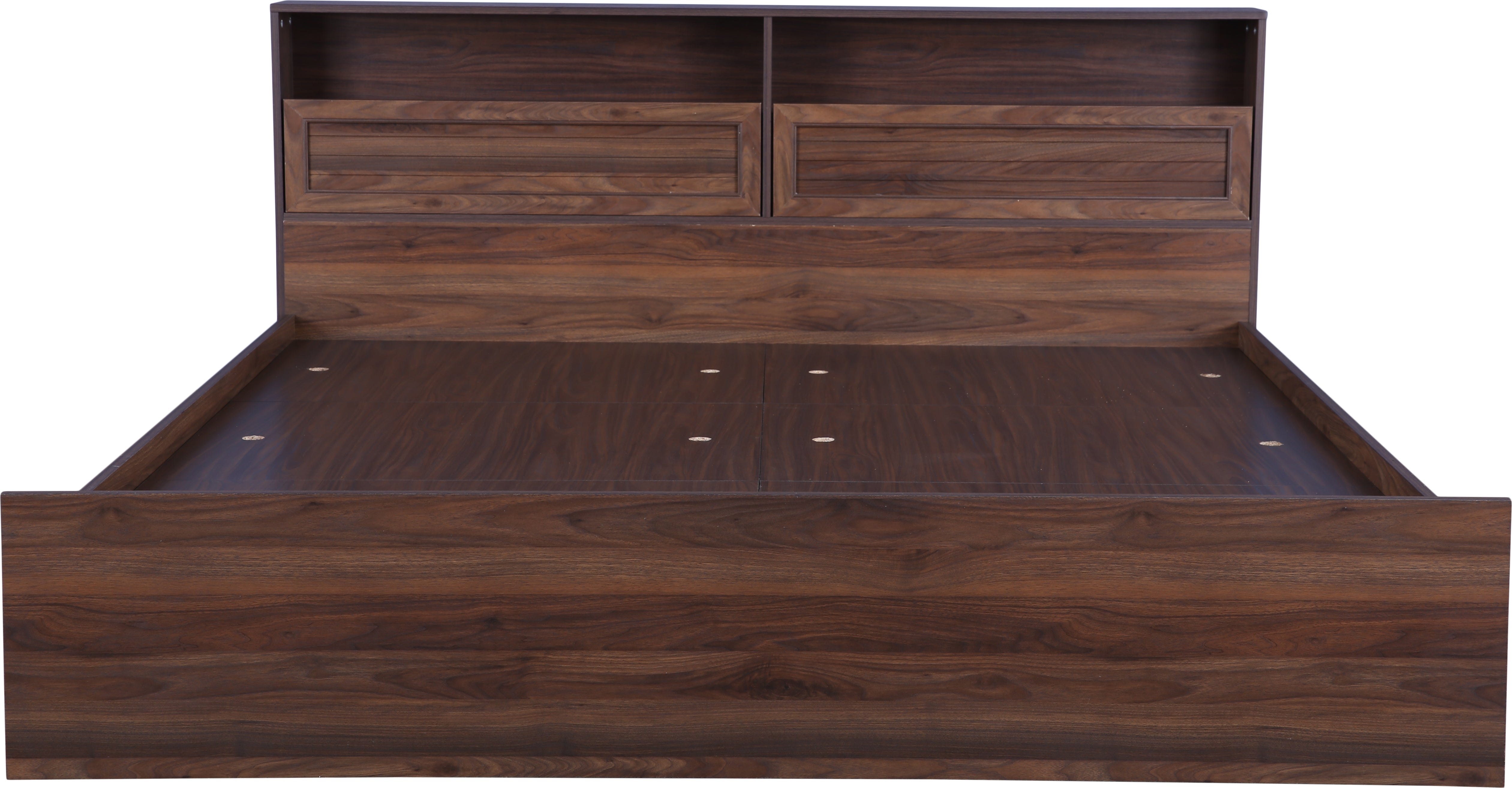 Alyssa Queen bed with Box storage in Wenge Colour