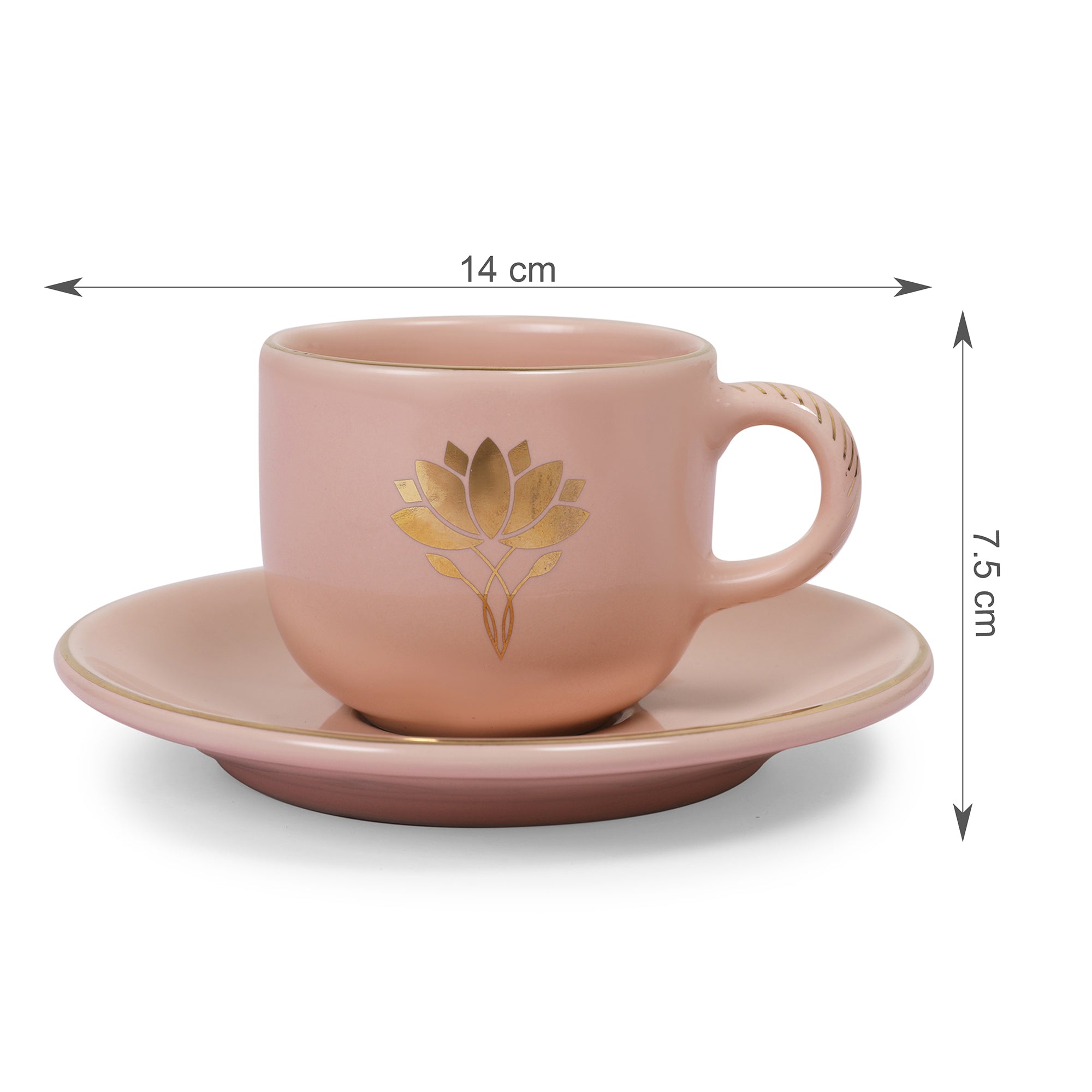 Living Essence Vanya Cup & Saucer 14.5Cm Set of 2Pcs