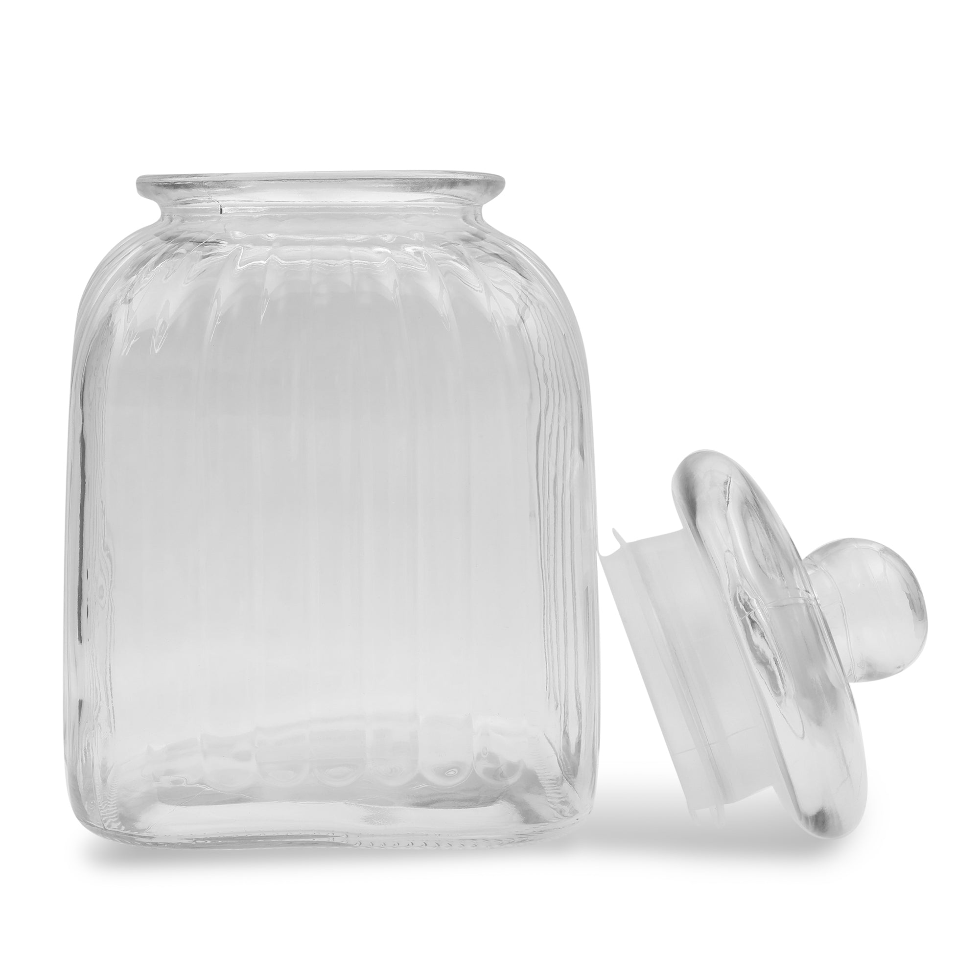 Robust Glass Jar 4000 ml with Lid in Transparent Colour