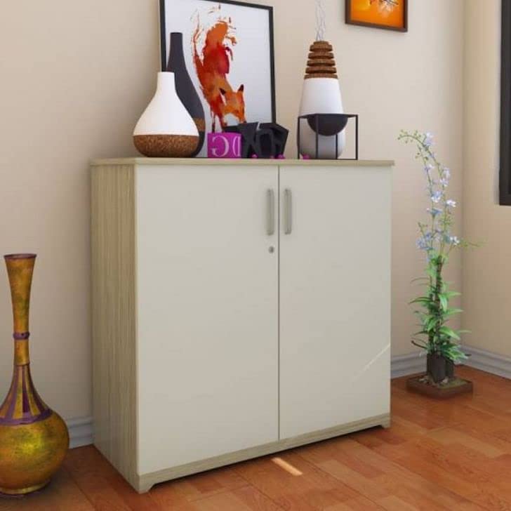 Ambra Engineered Wood Shoe Rack in Oak Colour