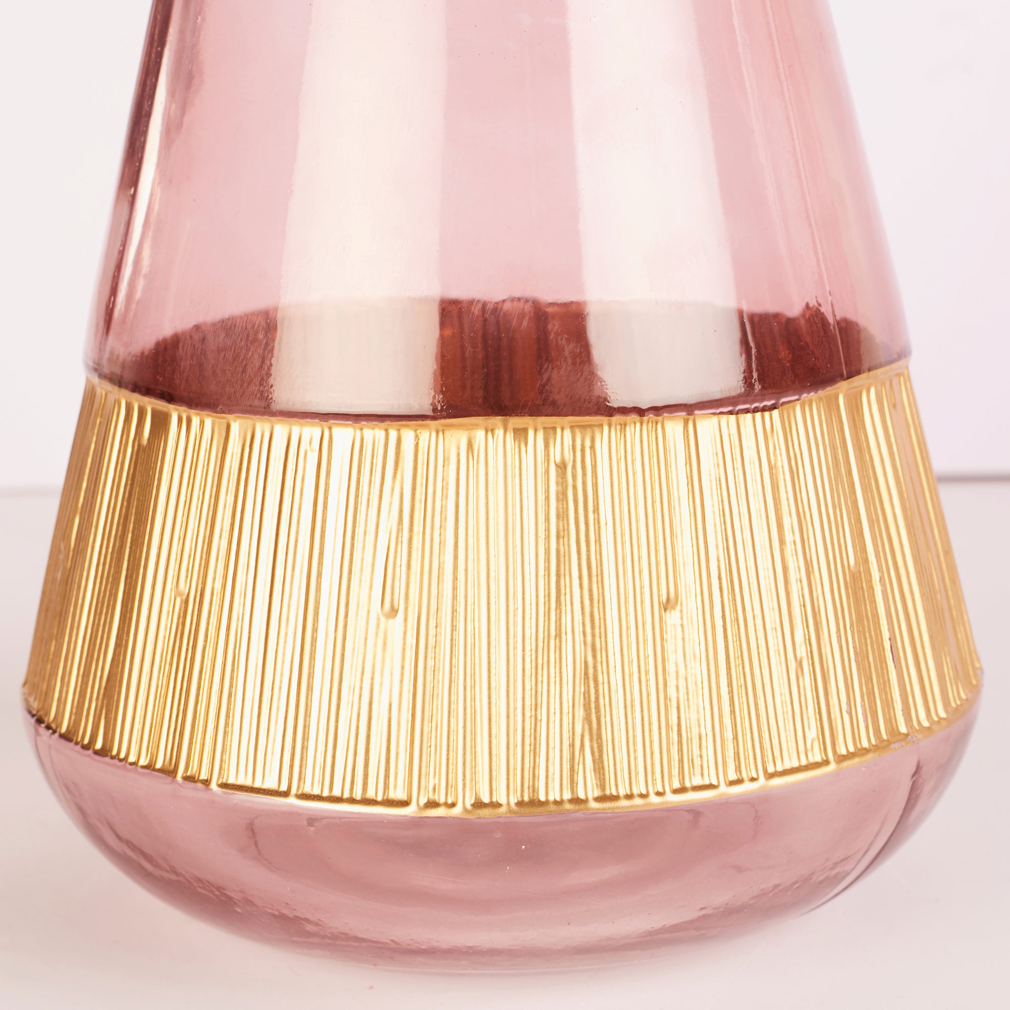 Alena Oval Glass Vase 17Cm in Blush Colour
