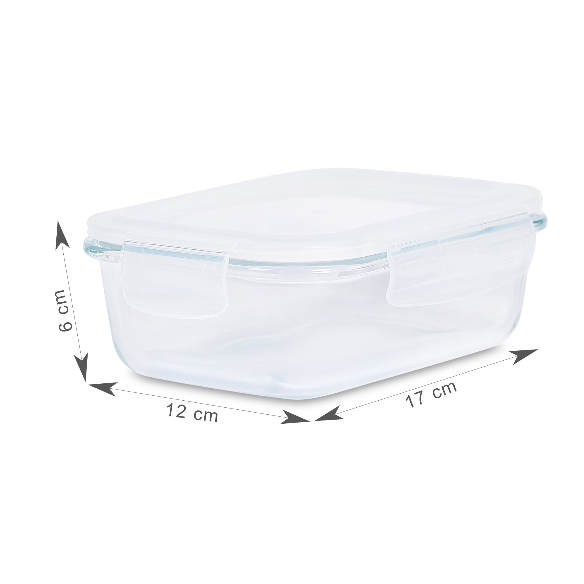 Fiesta Borosilicate Glass Clip Lock Container Set of 3 in Clear Colour