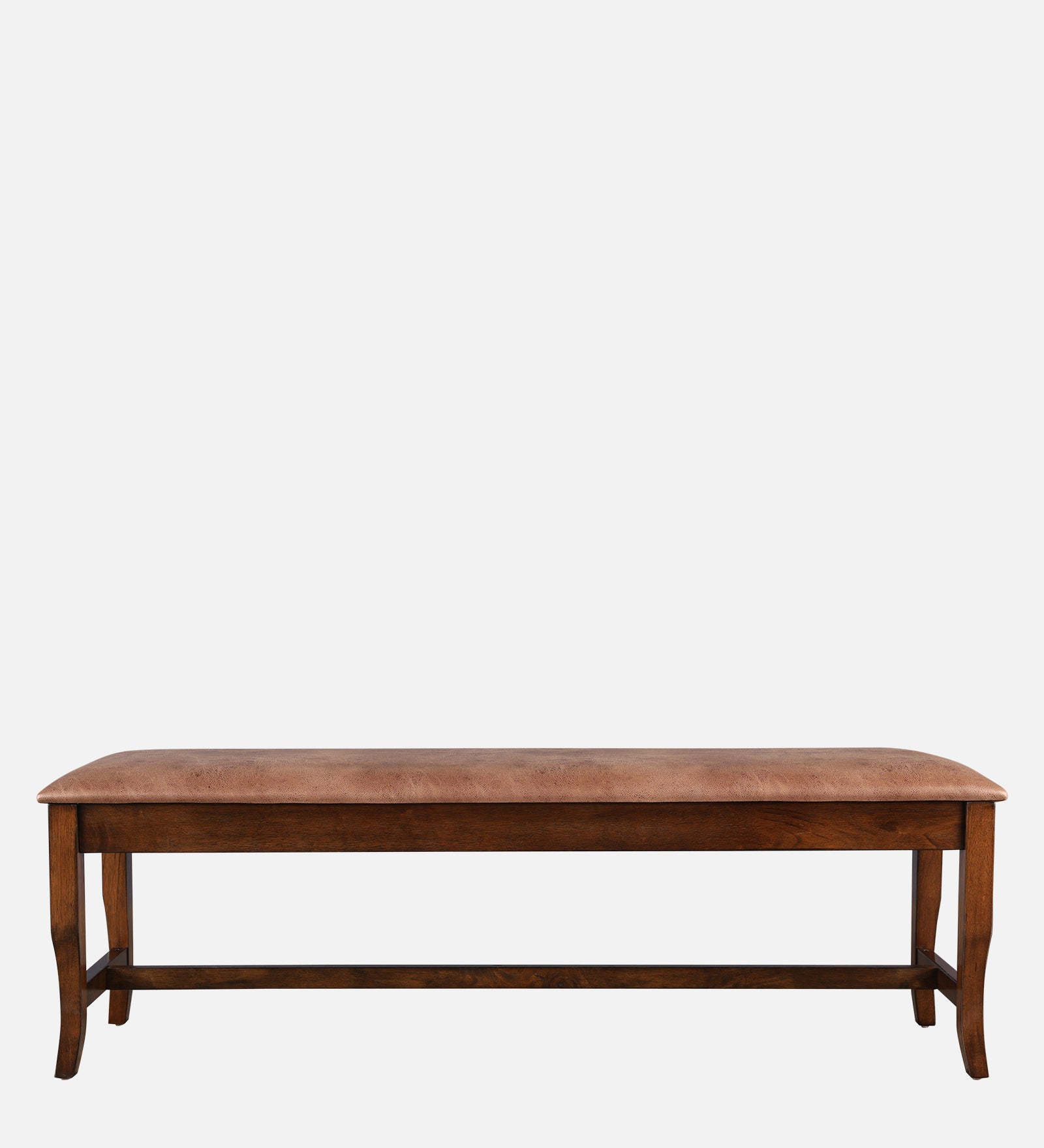 Nexus Marble Finish Six Seater Dining Set With Bench in Antique Cherry Colour