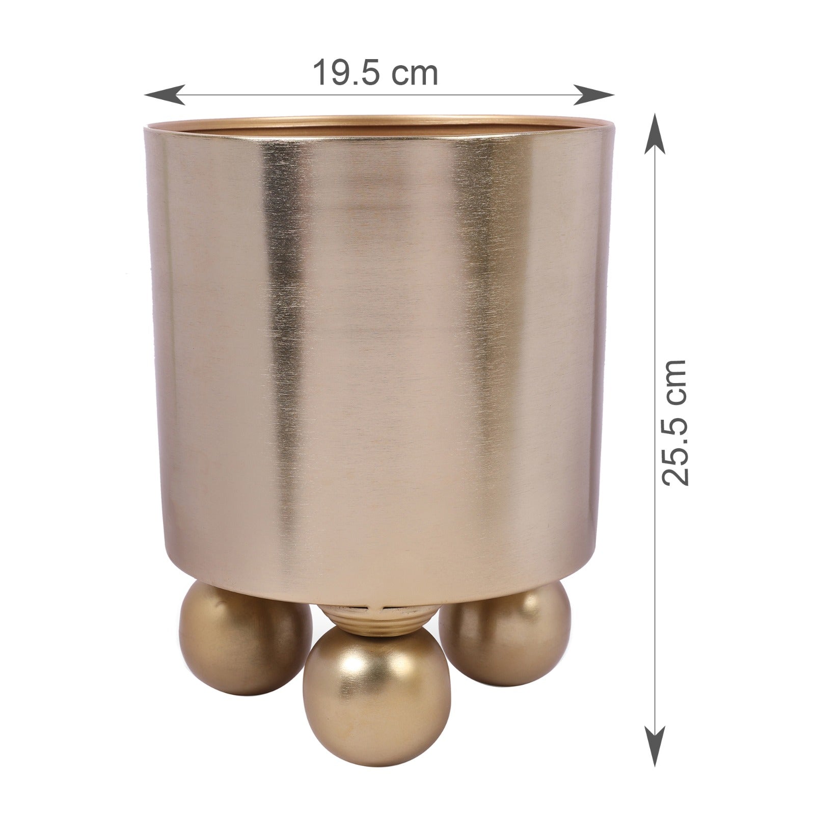 Cosmos Metal Planter 25 cm in Gold Colour