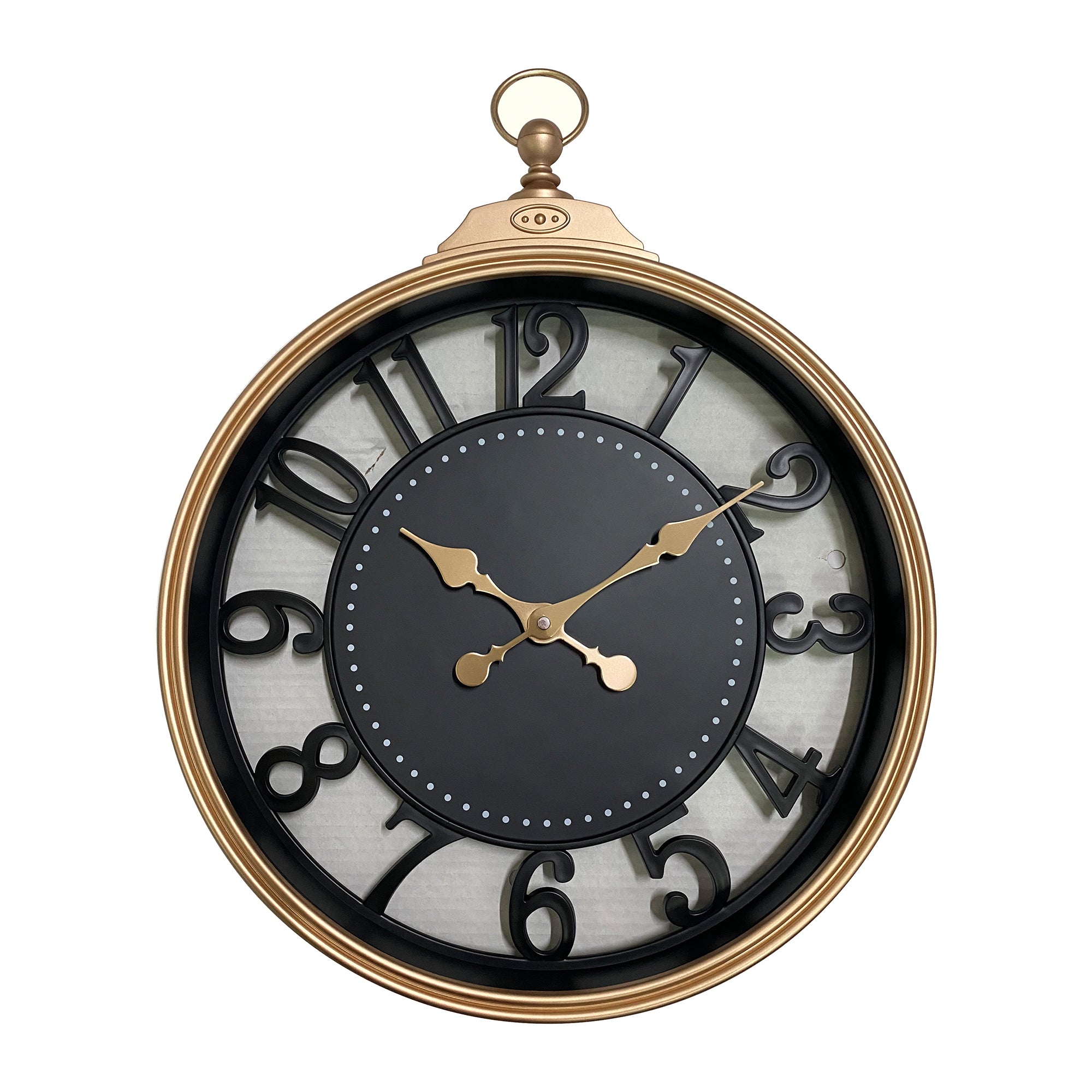 Aristo Classic Wall Clock, Diameter 50cm in Rose Gold and Black Colour