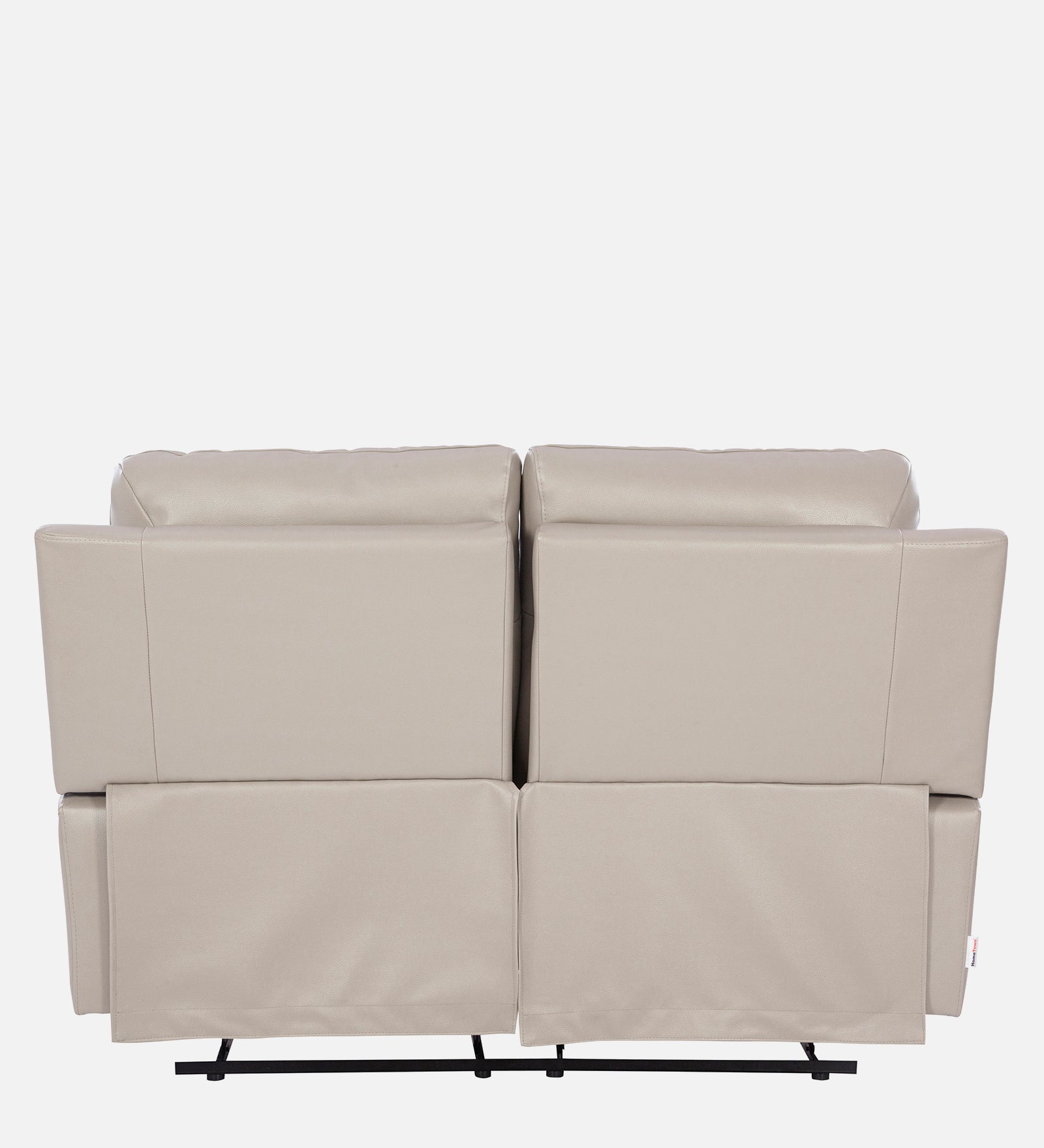 Quantum Half Leather Two Seater Recliner in Light Grey Colour