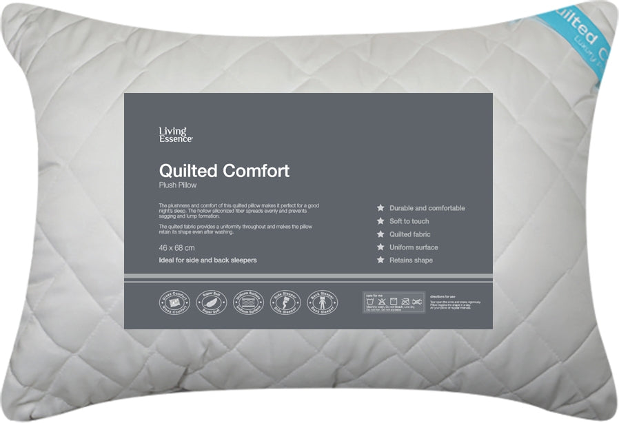 Serenity Quilted Comfort Pillow 46X68 Cm in White Colour