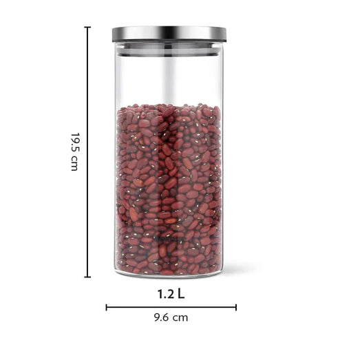 Borosil Classic Glass Jar 1200Ml