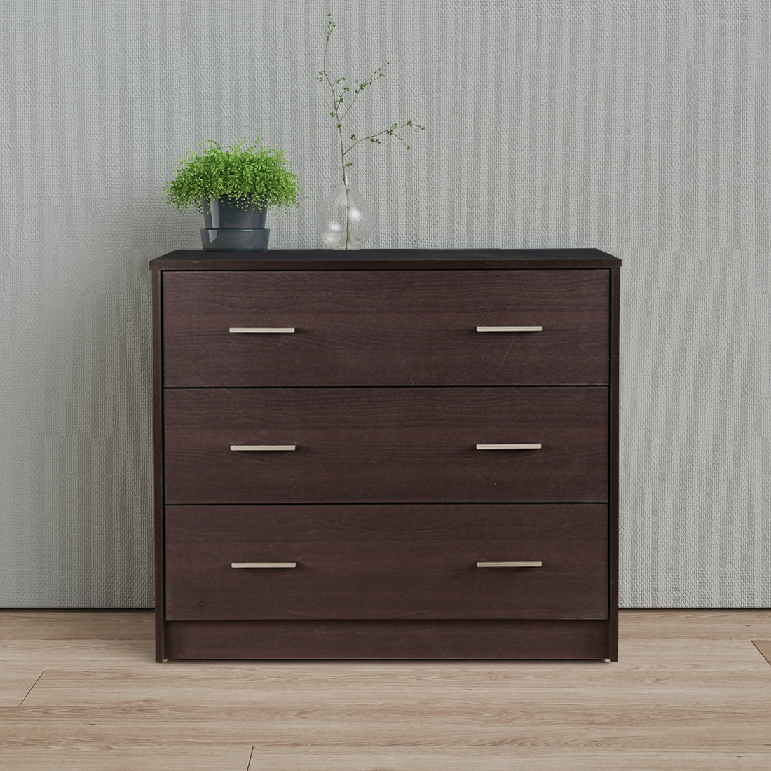 Atlas Engineered Wood Chest of Drawers in Beech Colour
