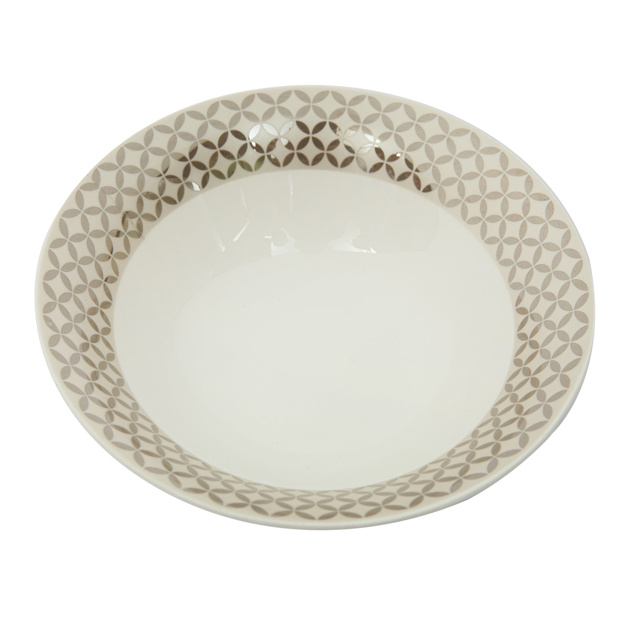 Nora Adela Bone China Serving Bowl 23 Cm in White Colour