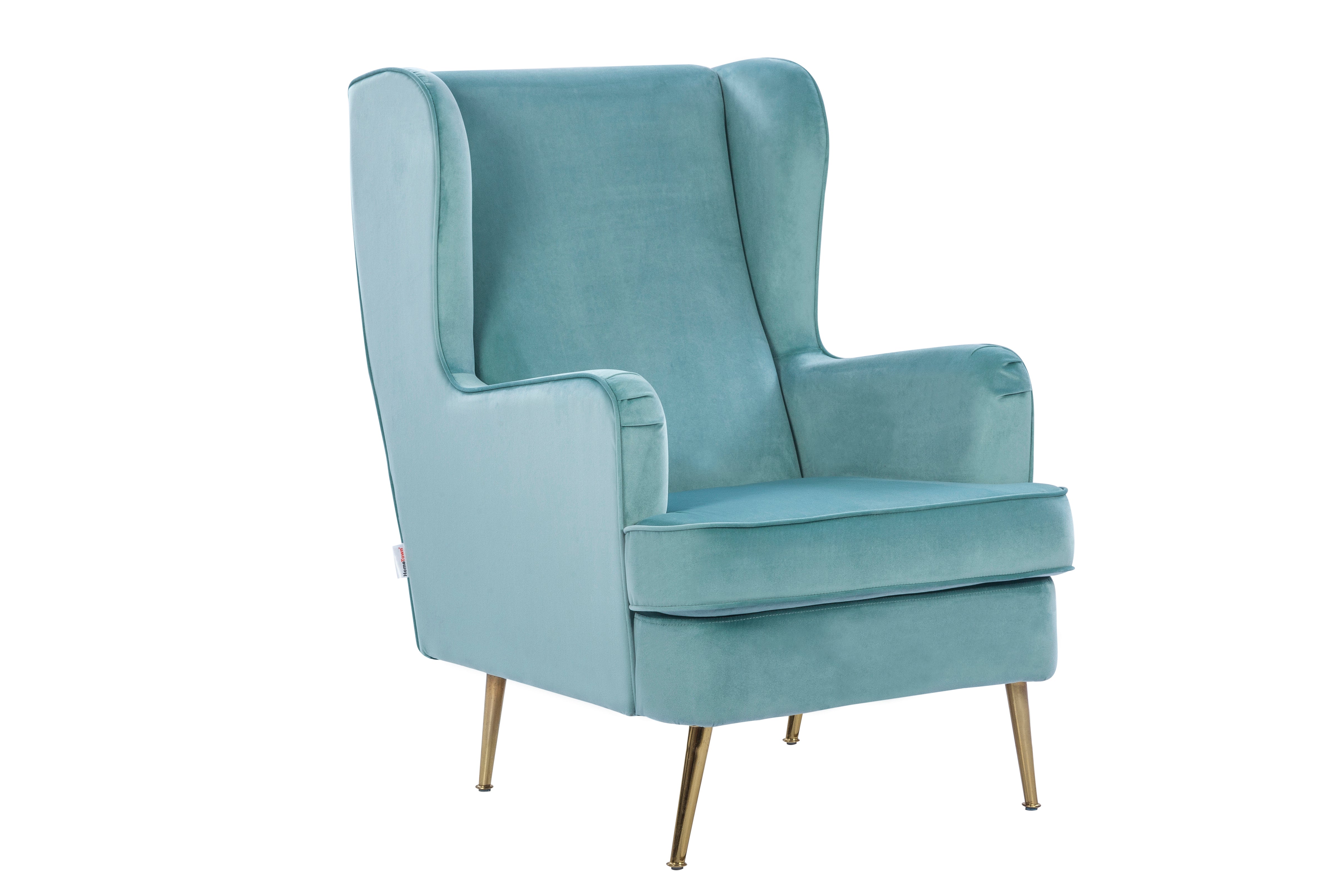 Charm Velvet Arm Chair in Teal Colour