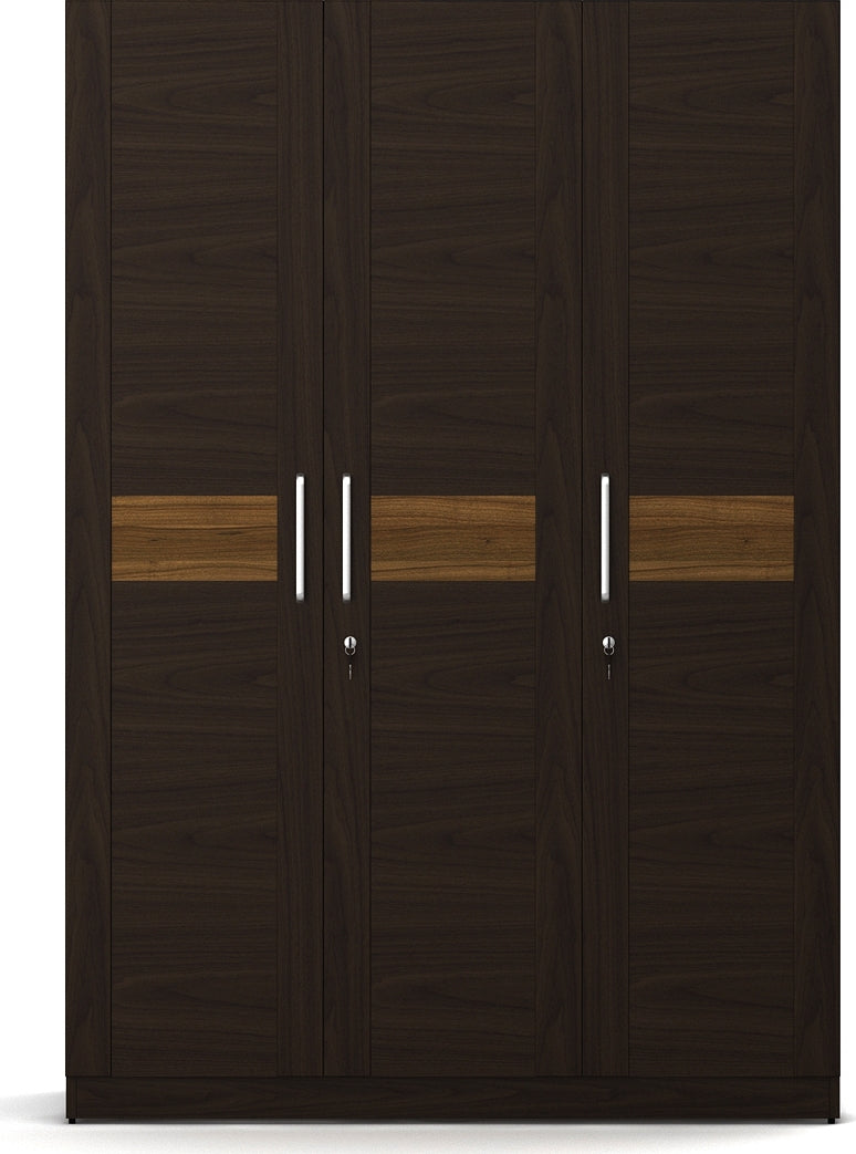 Magnum Three Door Wardrobe in Urban Walnut Colour