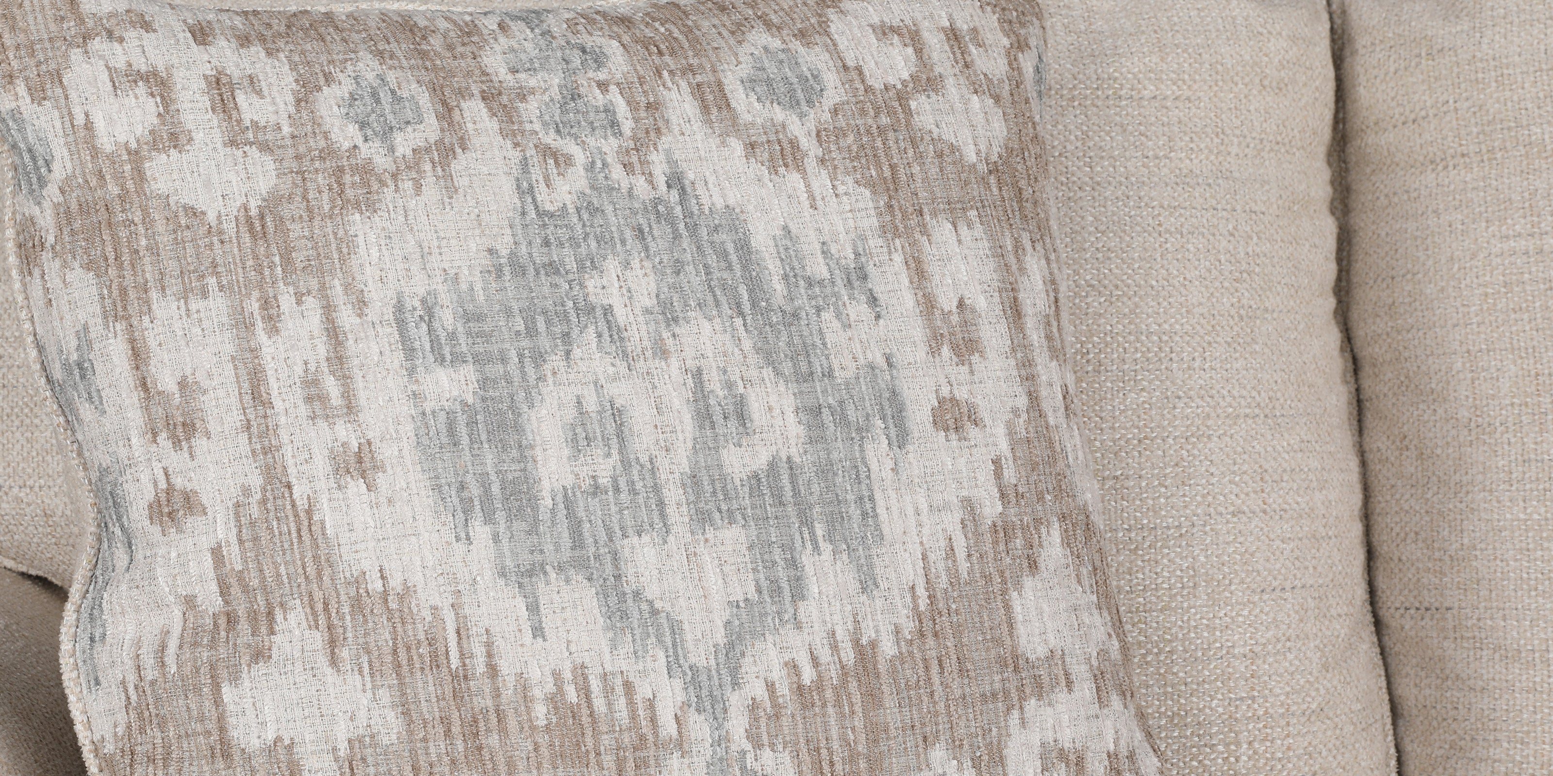 Thames Fabric Two Seater Sofa in Beige Colour