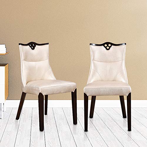 Alston Solidwood Dining Chair Set of 2 in Ivory Colour