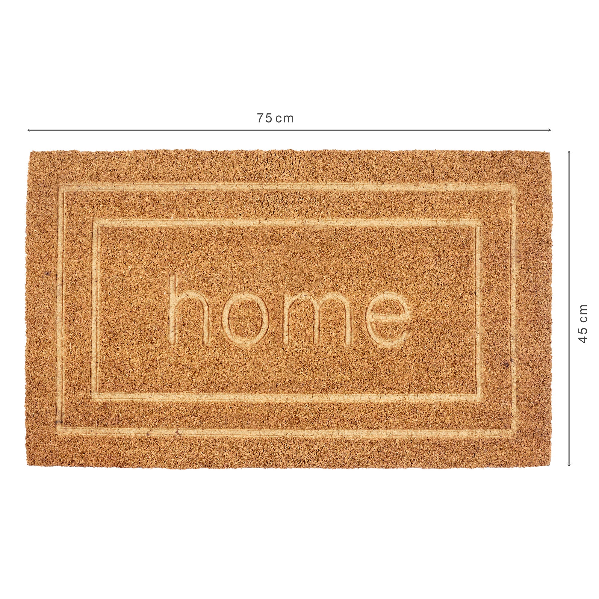 Natura  Home Embossed Coir Doormat 45x75 CM in Natural Colour