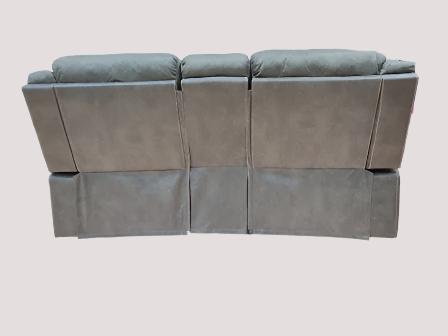 Enfield Fabric 2 Seater Recliner with Console in Grey Colour