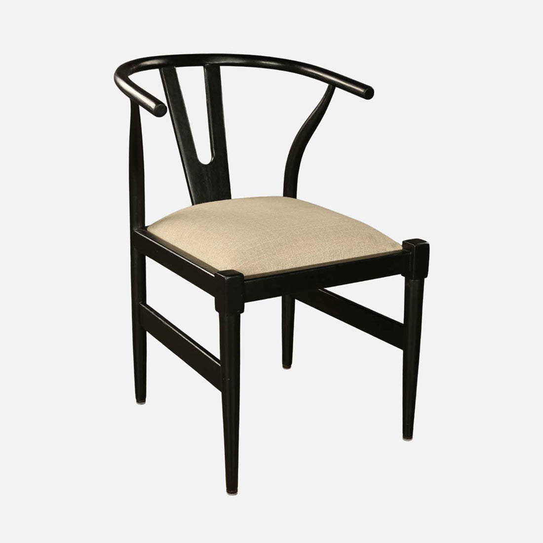 Kira Solidwood Wishbone Chair in Walnut Colour