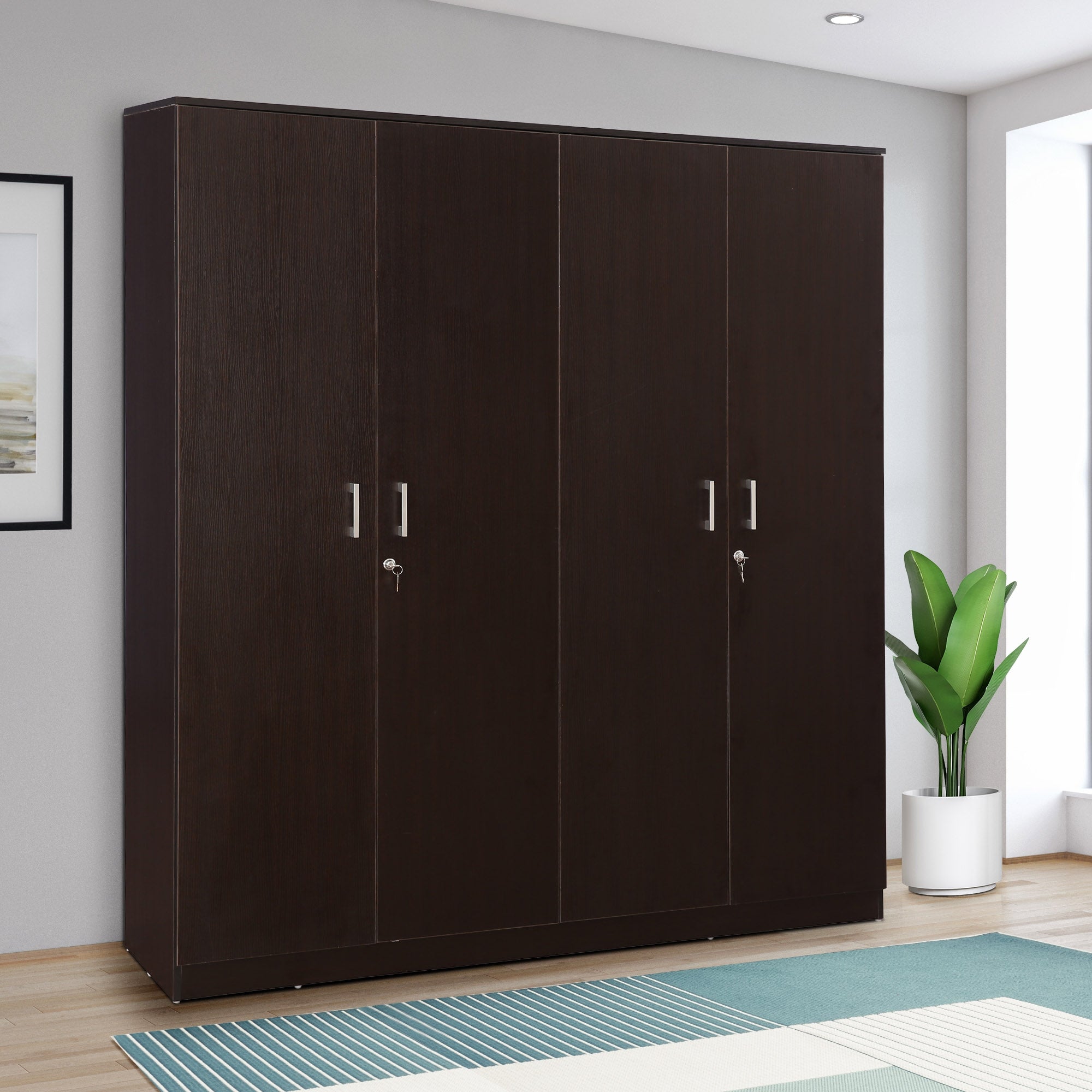 Prime 4 door wardrobe in Wenge Colour