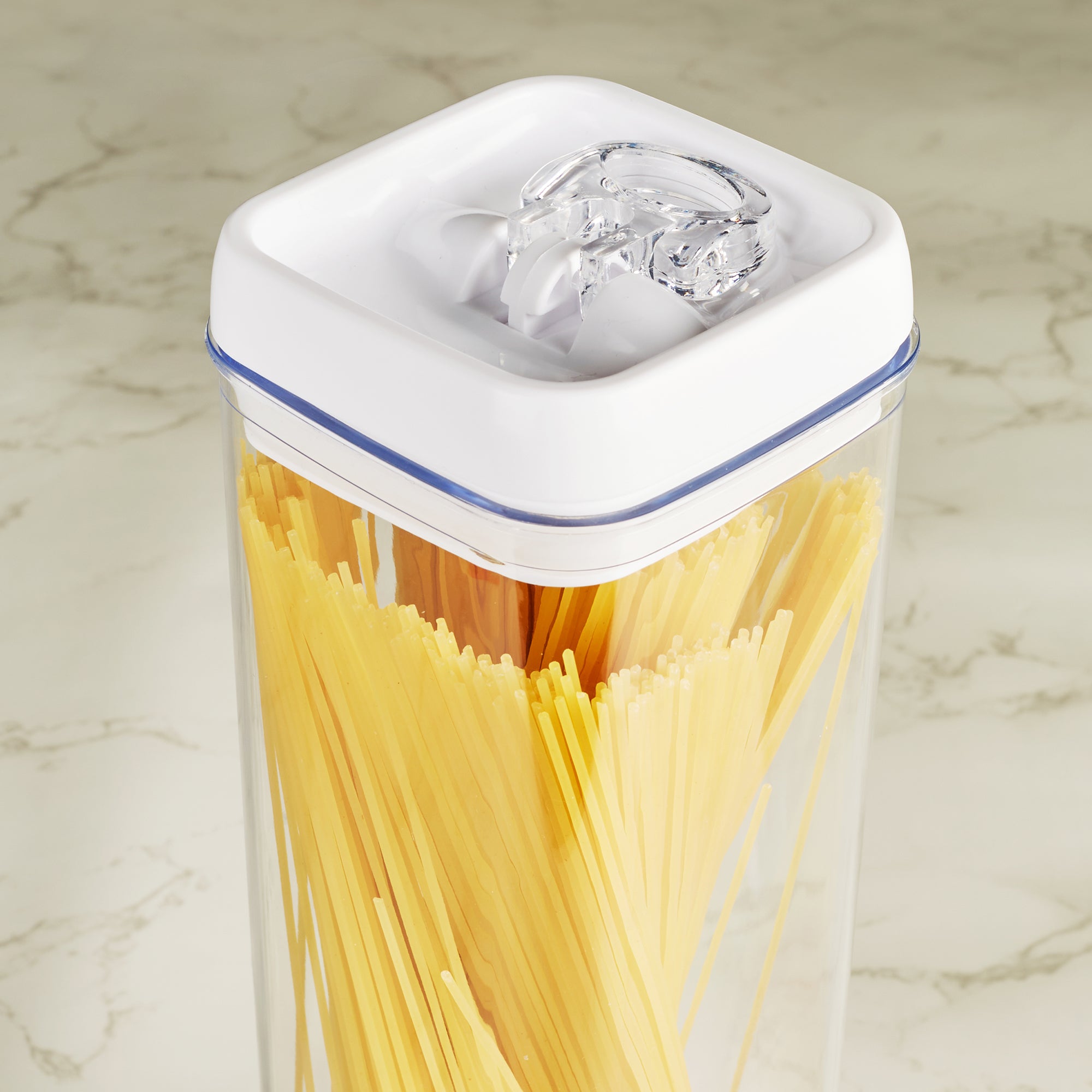 Robusto BPA Free Easy Lock Square Container 1900ml in Transparent & White Colour