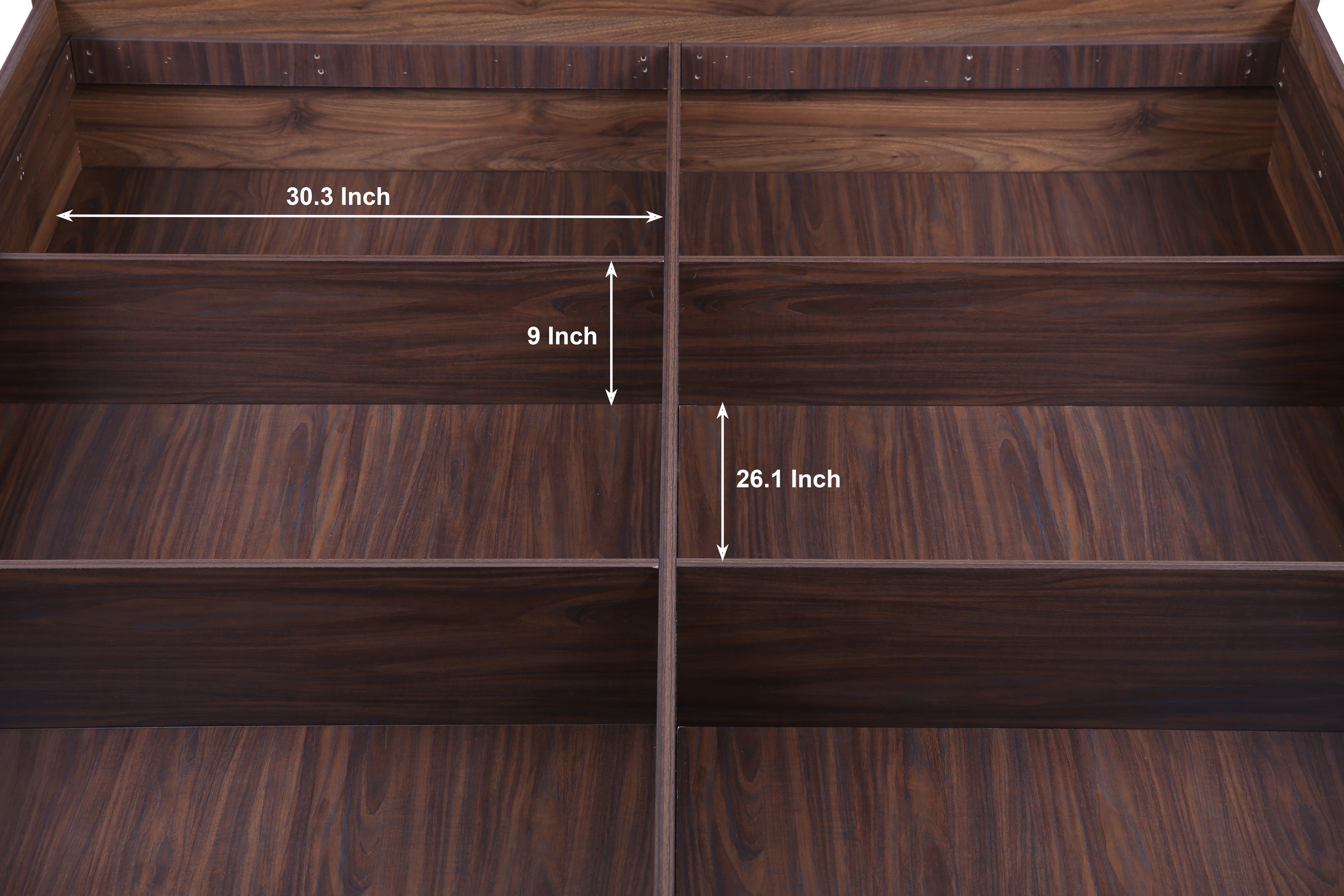 Alyssa Queen bed with Box storage in Wenge Colour