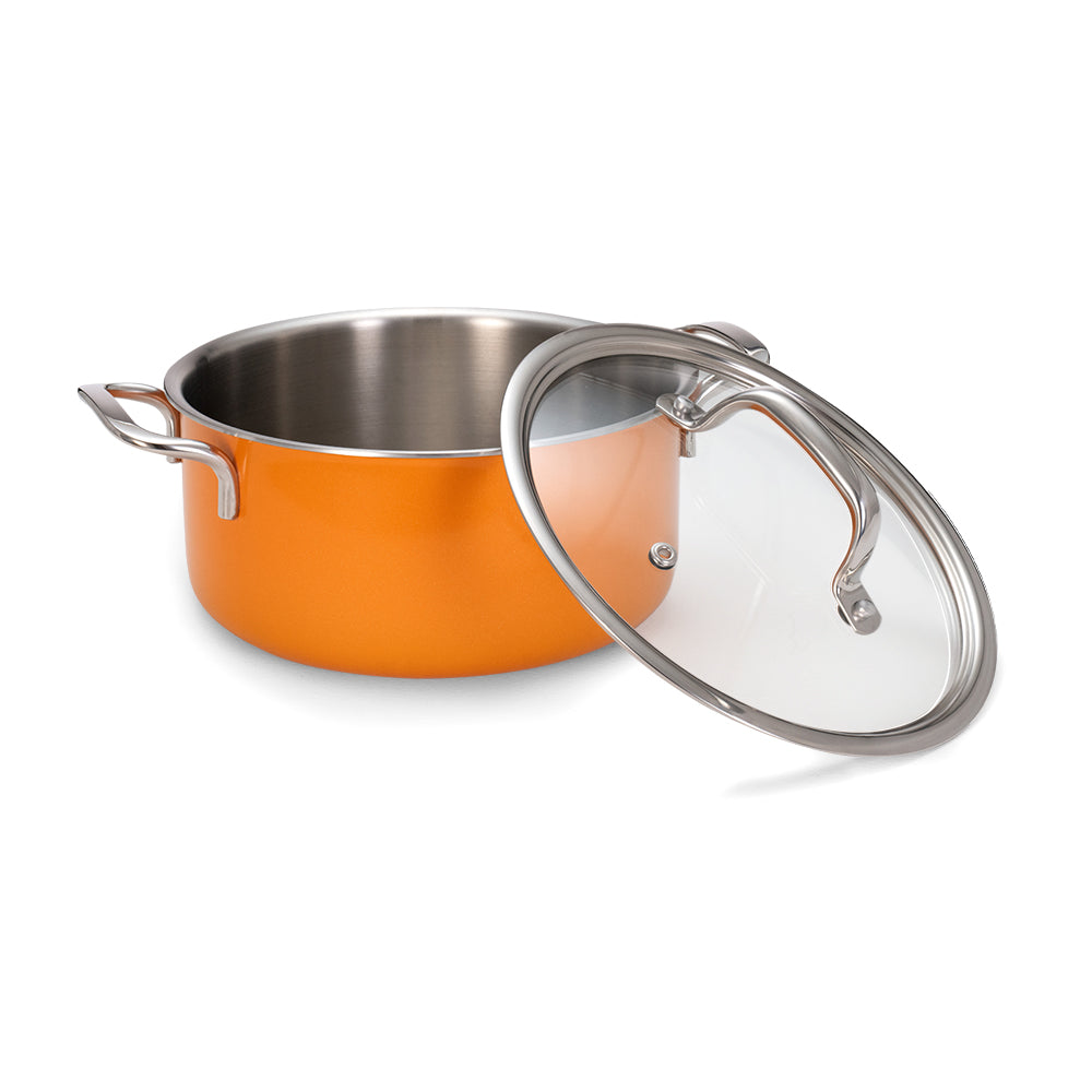 Vida Triply Pot 2 Litre Volcanic with Glass Lid