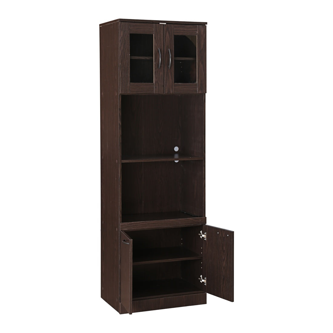 Penelope Engineered Wood Multipurpose Cabinet in Walnut Colour