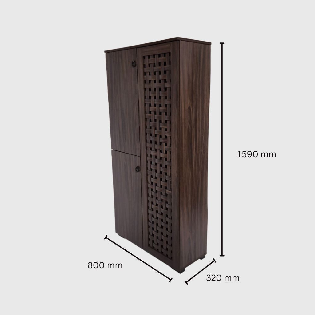 Neste Tall Shoe Rack in Walnut Colour