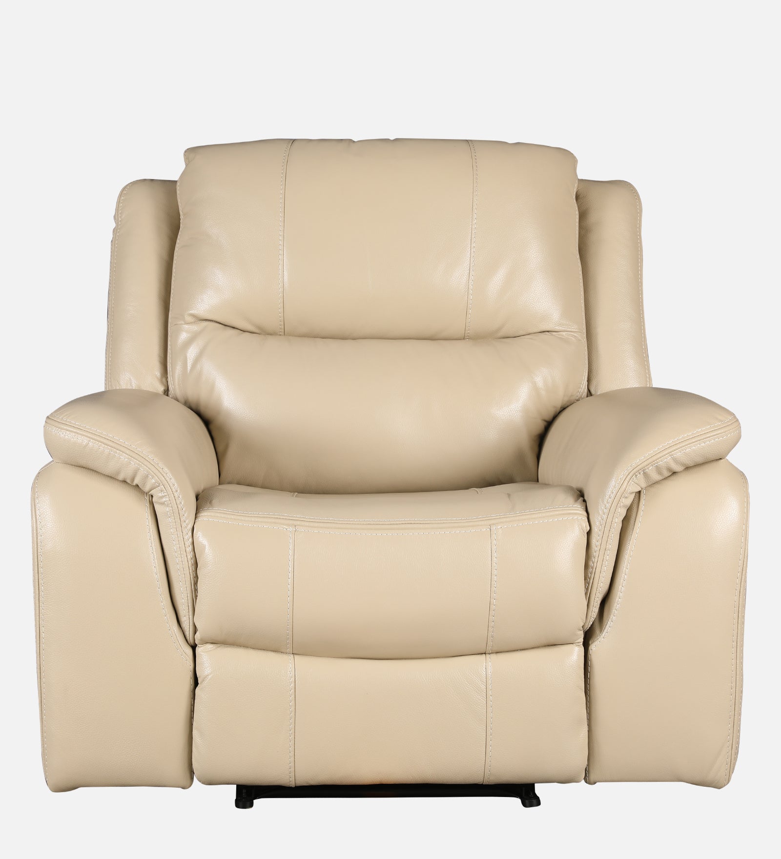 Murray Half Leather Single Seater Recliner in Beige Colour