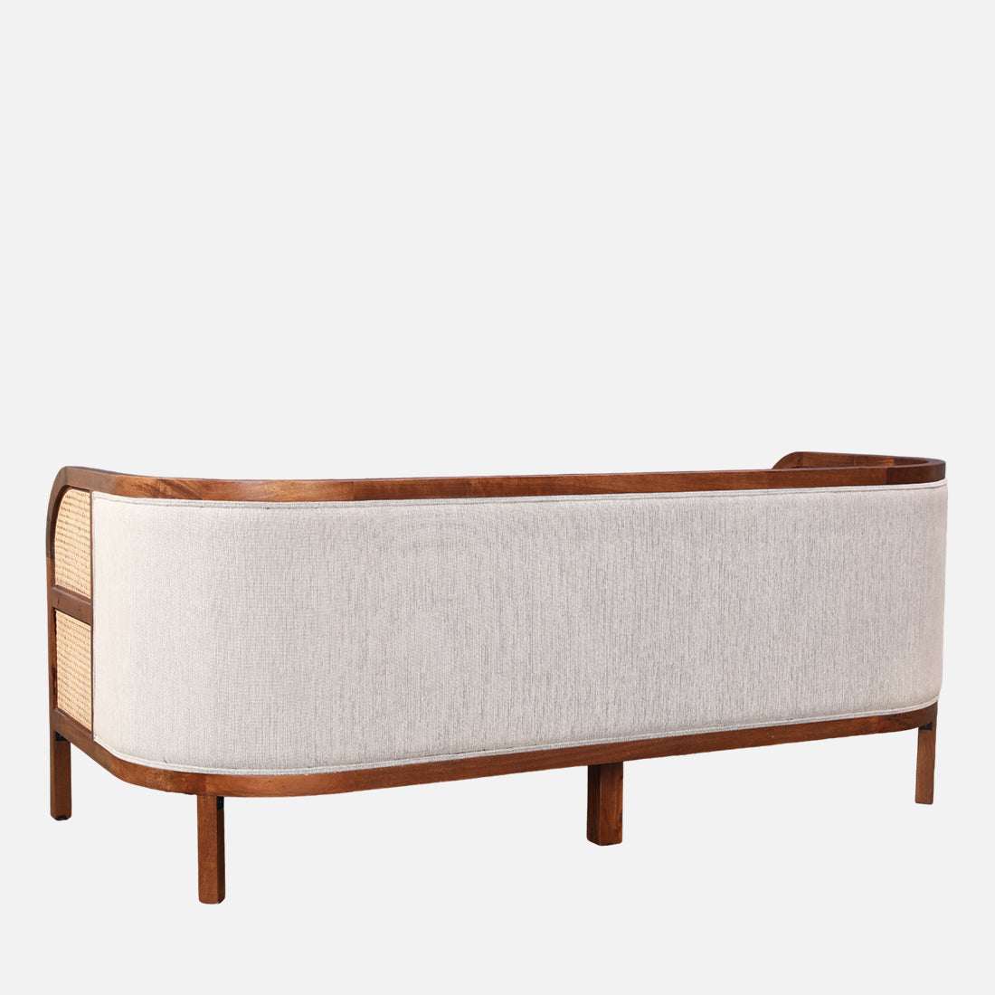 Siam Solidwood Three Seater Sofa in Beige Colour