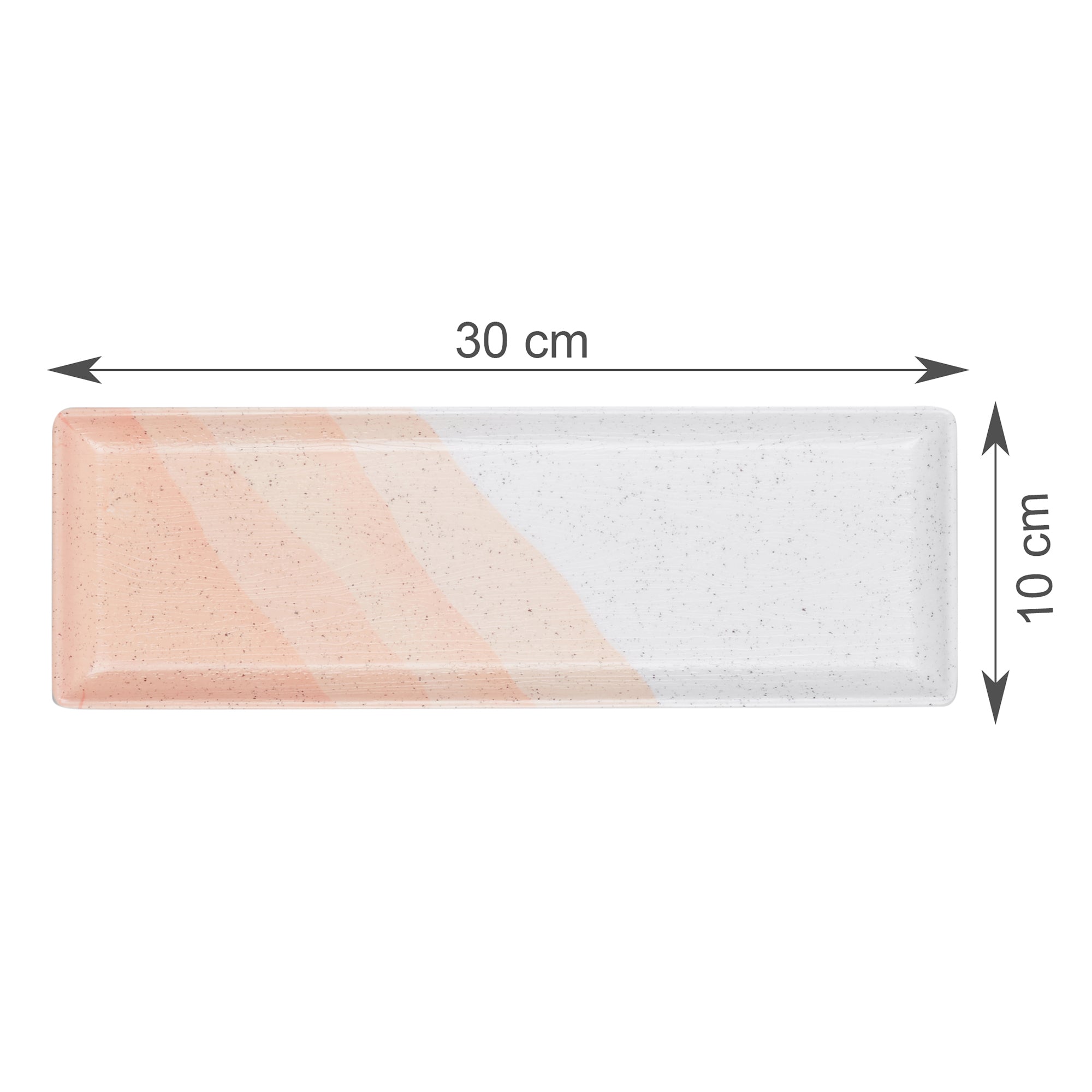 Emilia Melamine Small Platter 12x4 Inch Set of 4 in Pink Colour